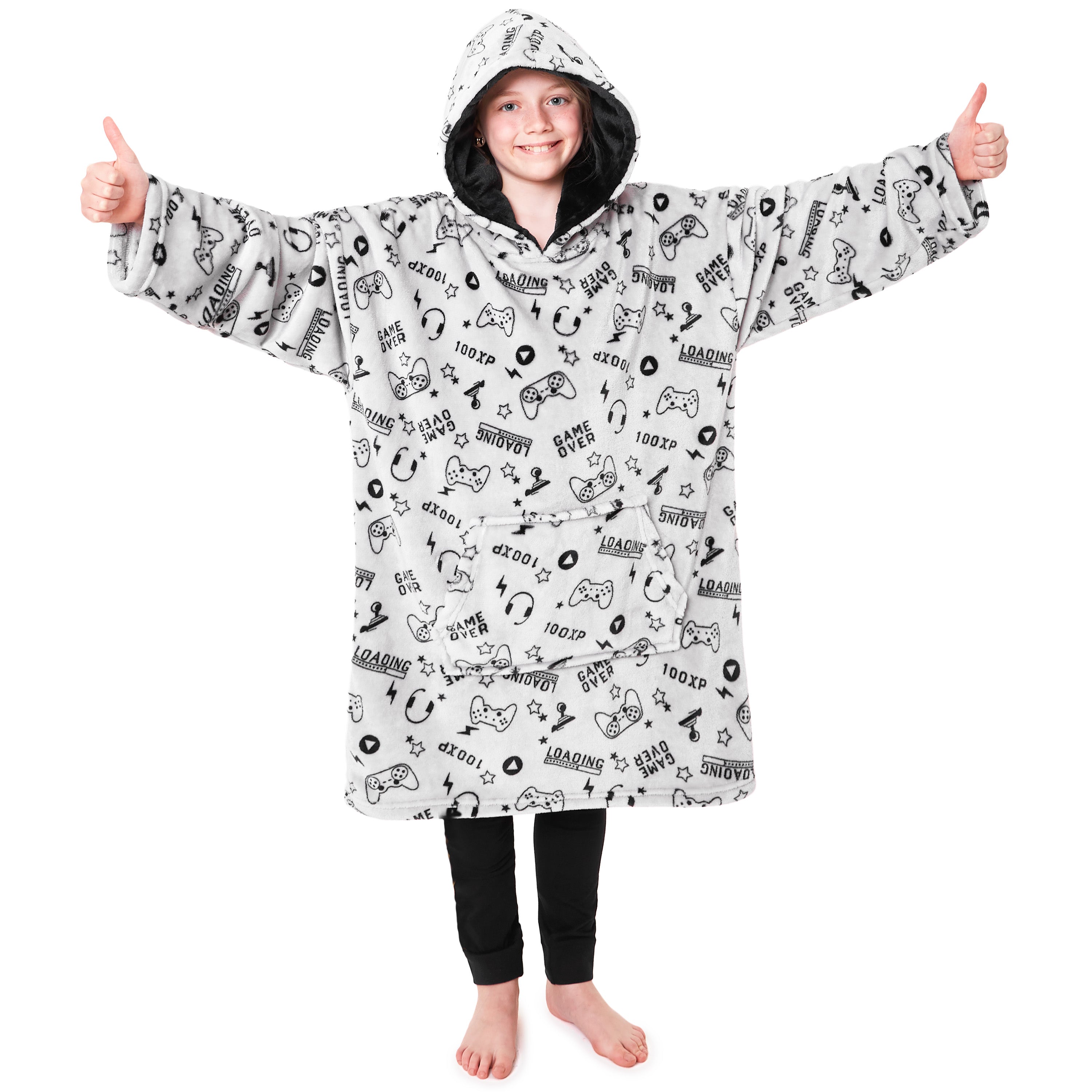 citycomfort-plaid-hoodie-enfant-polaire-sherpa-taille-unique image 1