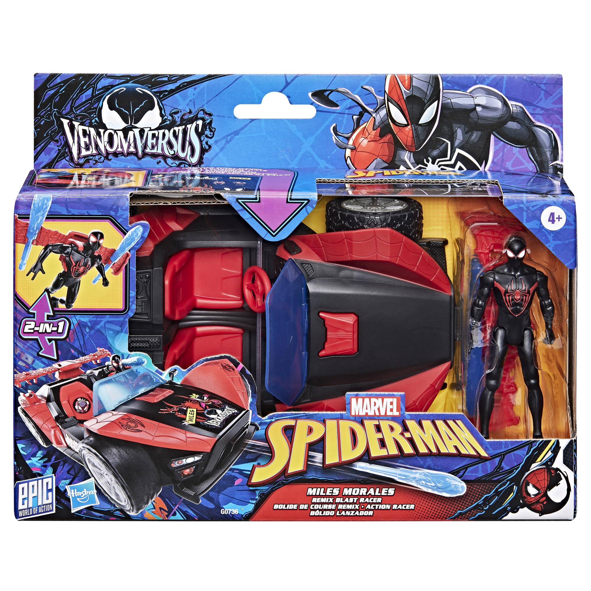 marvel-spider-man-miles-morales-bolide-de-course-remix-figurine-voiture image 2