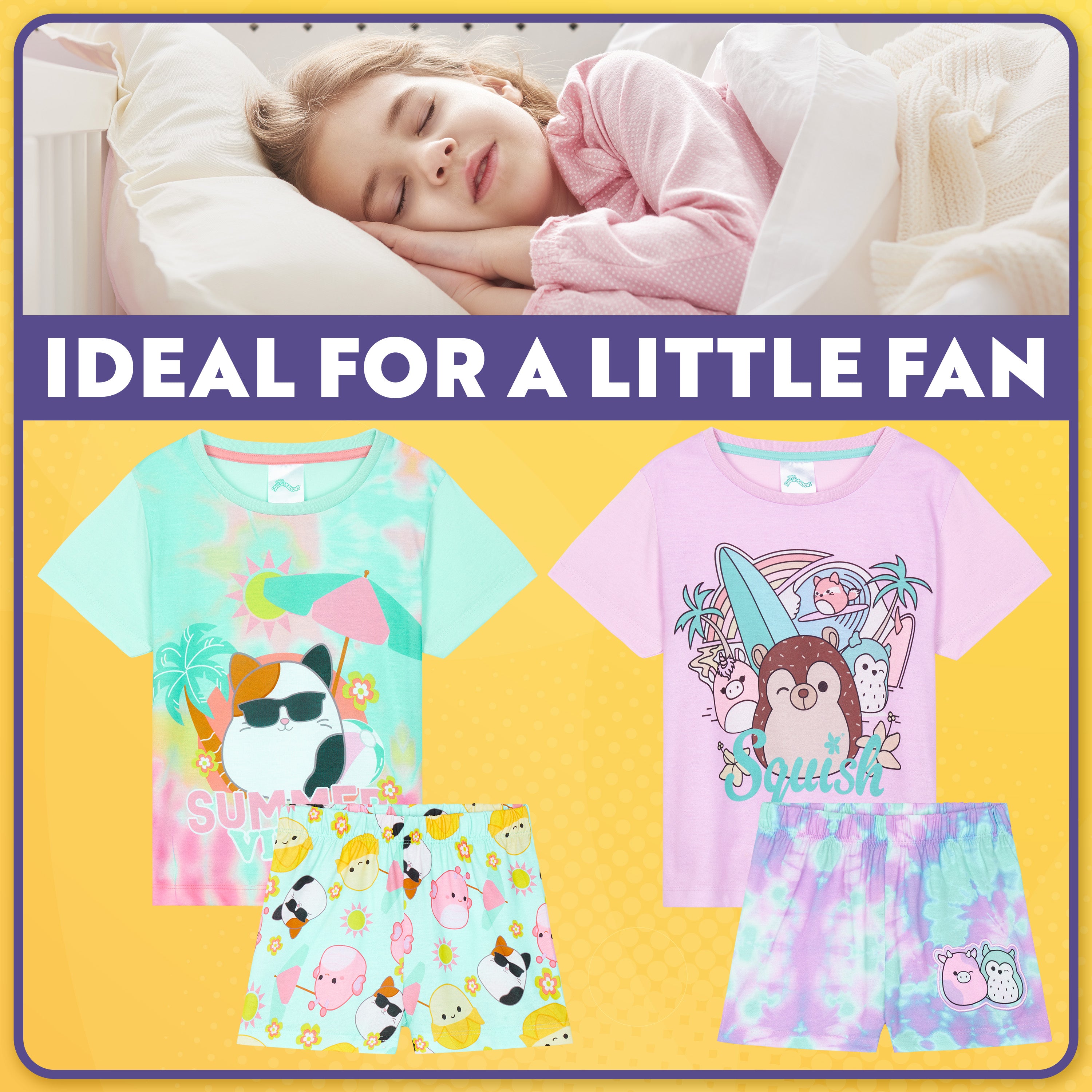 get-trend-girls-squishmallows-pyjama-fille-manche-courte-lot-de-2 image 2
