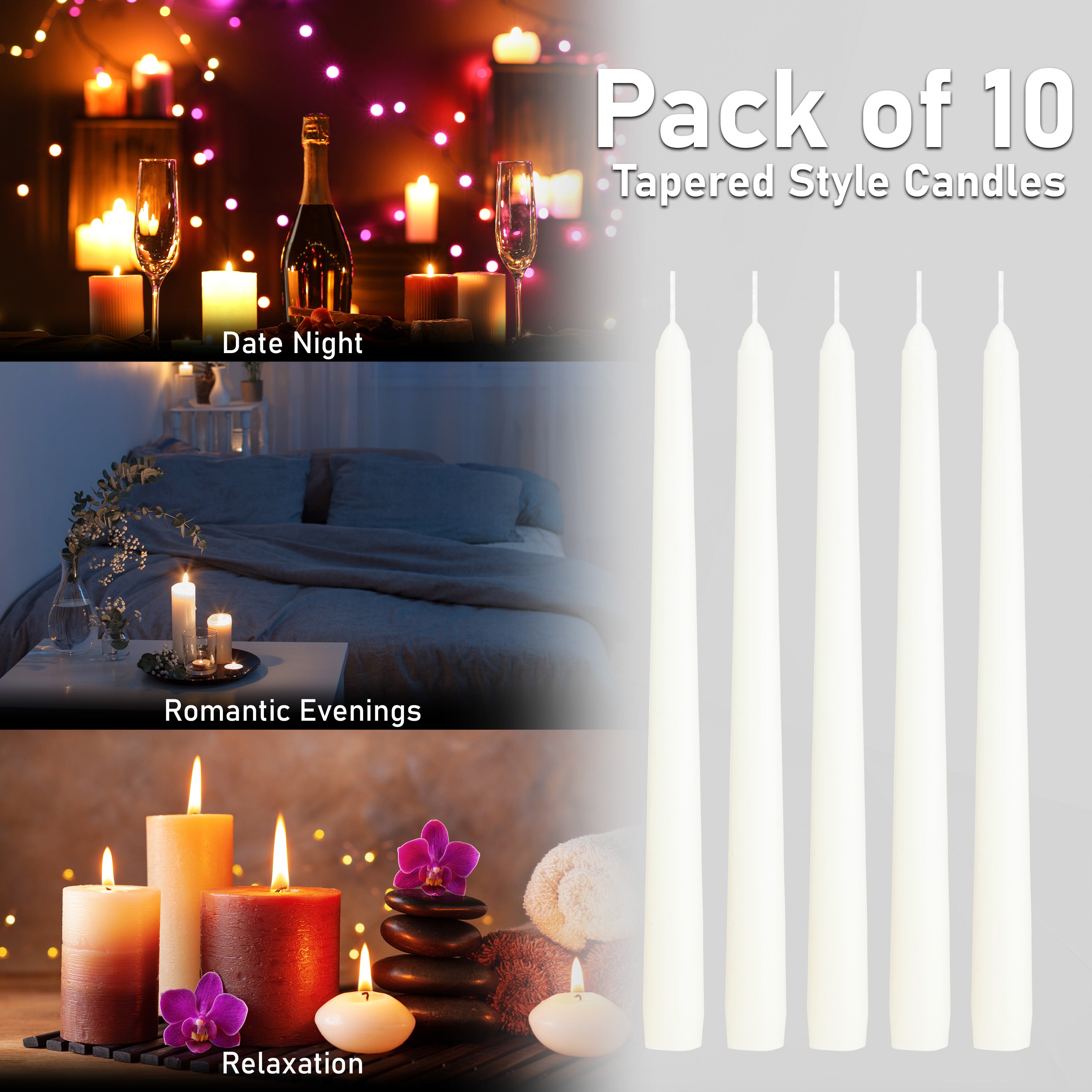 deco-express-bougies-chandelier-blanches-8-h-lot-de-10 image 6