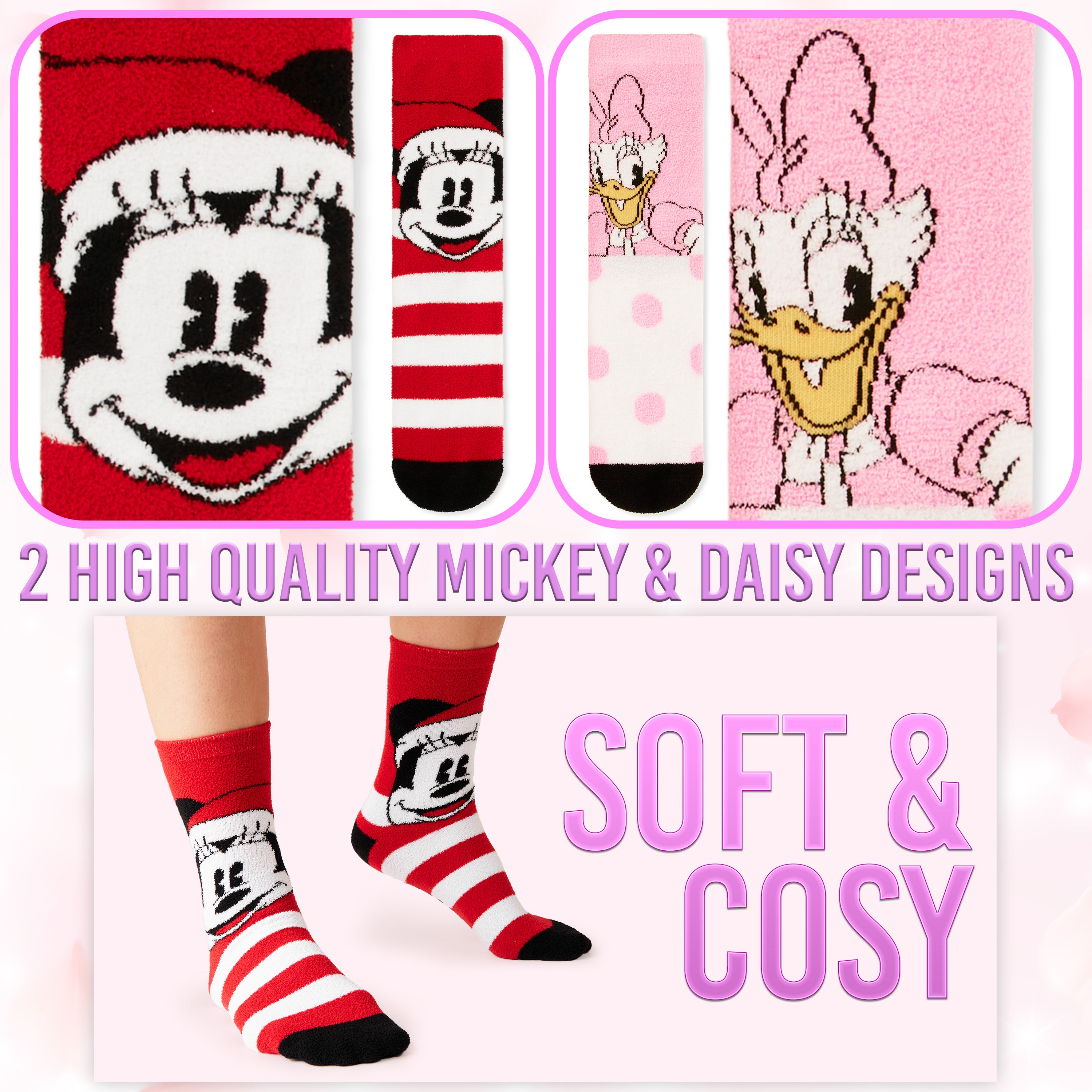 disney-chaussettes-pilou-femme-lot-2-mickey-daisy image 4