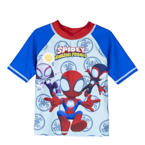 marvel-spidey-t-shirt-de-bain-gar-on-2-ans-rouge-et-bleu image 4