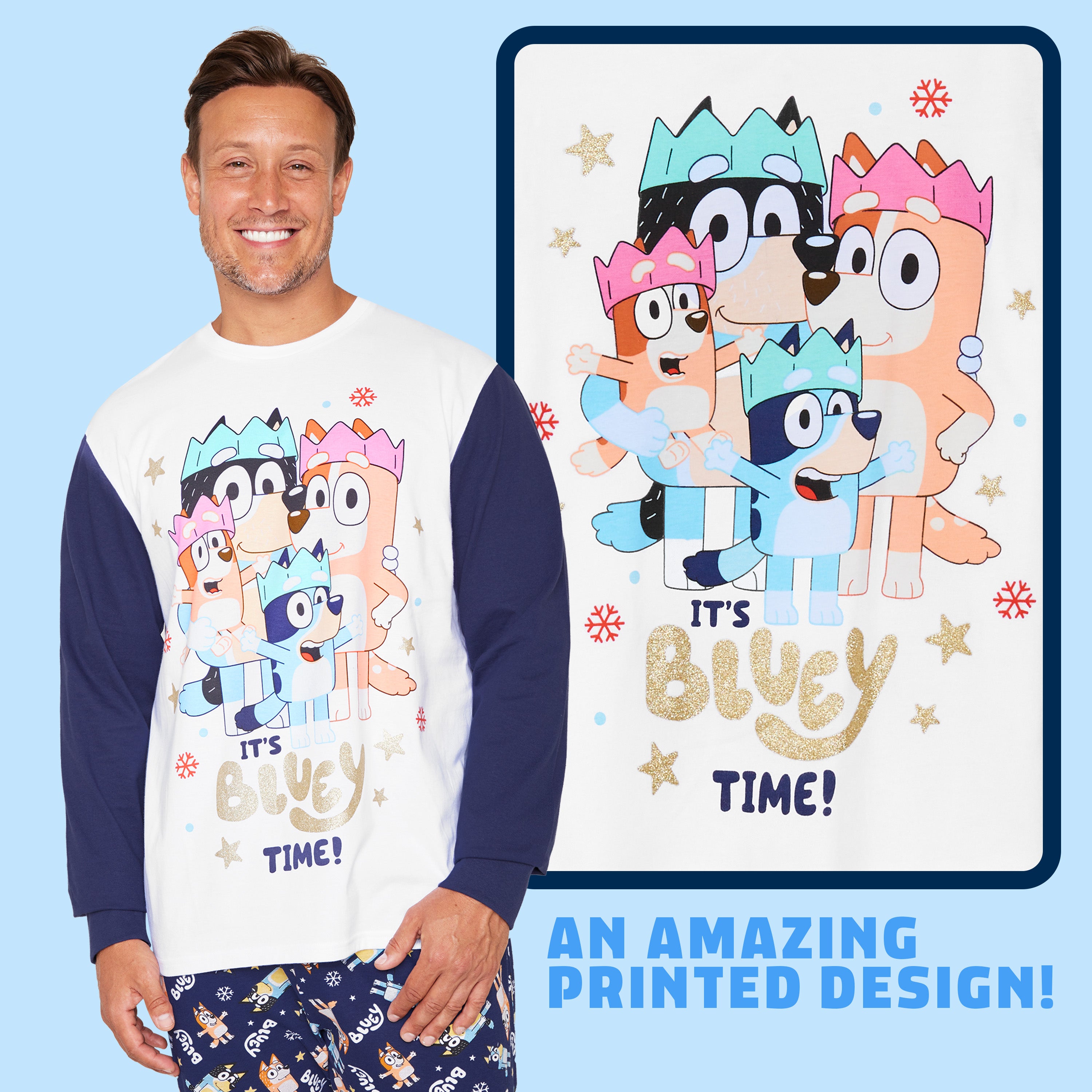 bluey-pyjama-famille-homme-taille-m-coton-no-l image 2