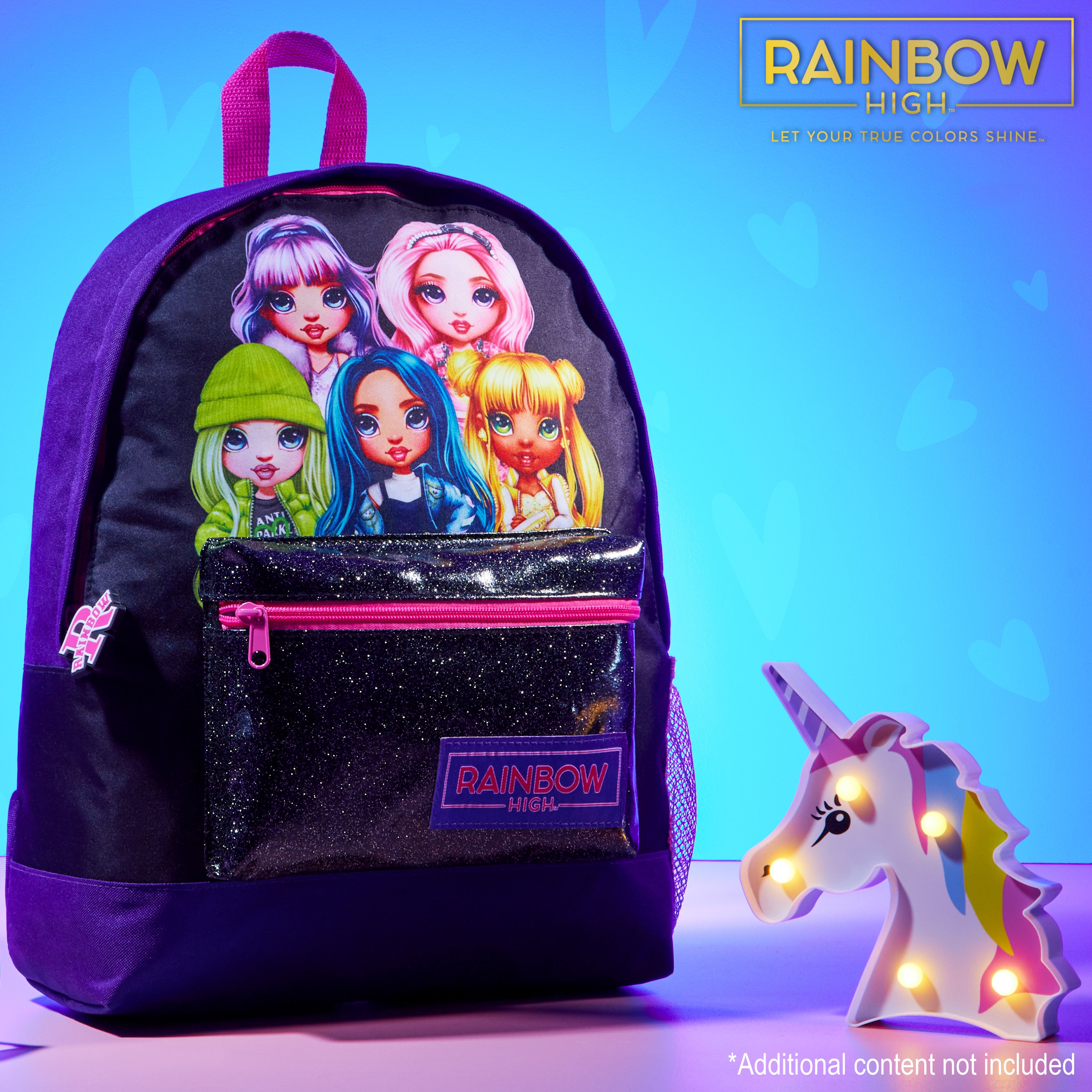 rainbow-high-sac-dos-fille-paillettes-poches-zip image 2