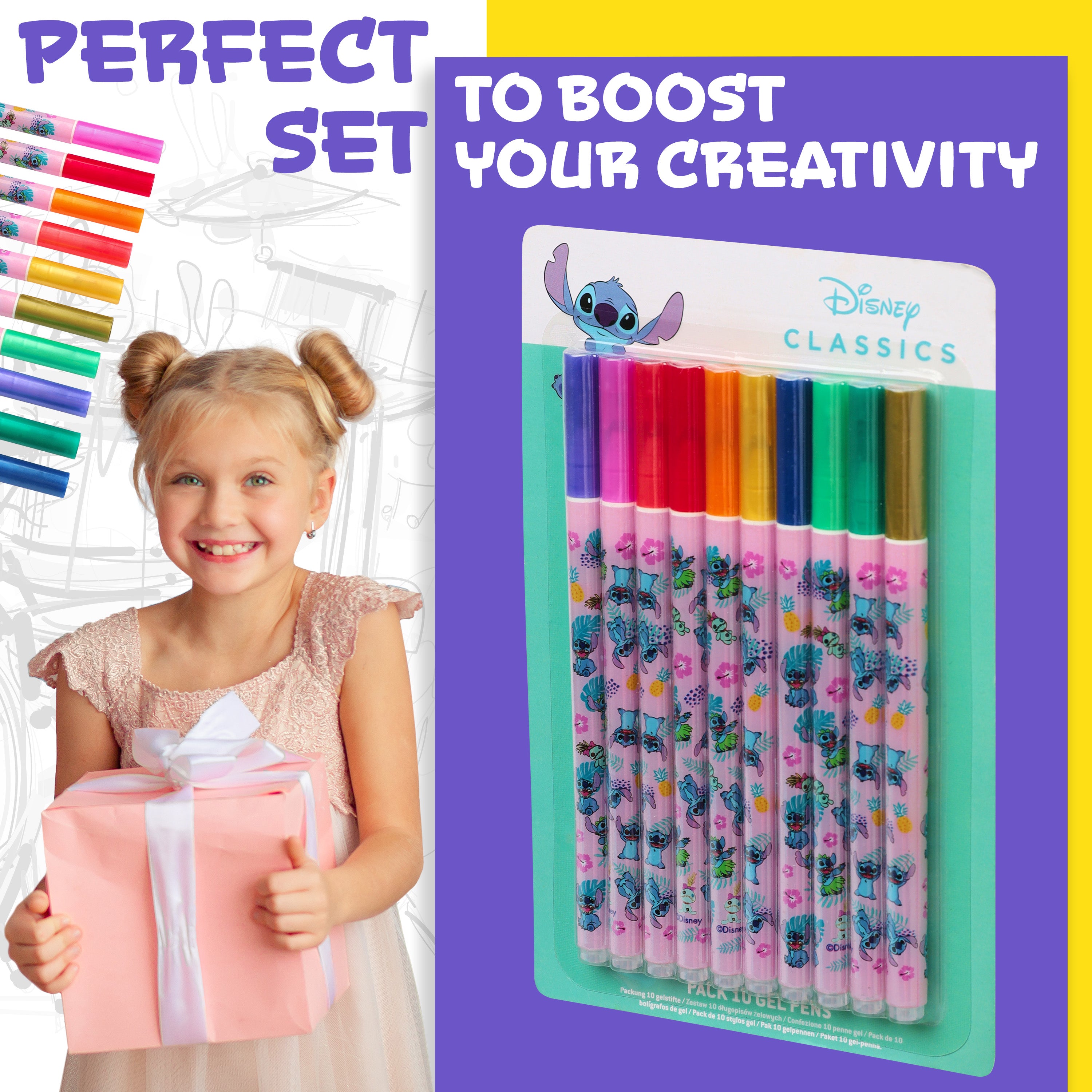 disney-stitch-stylos-gel-paillet-s-lot-de-10-couleurs image 3