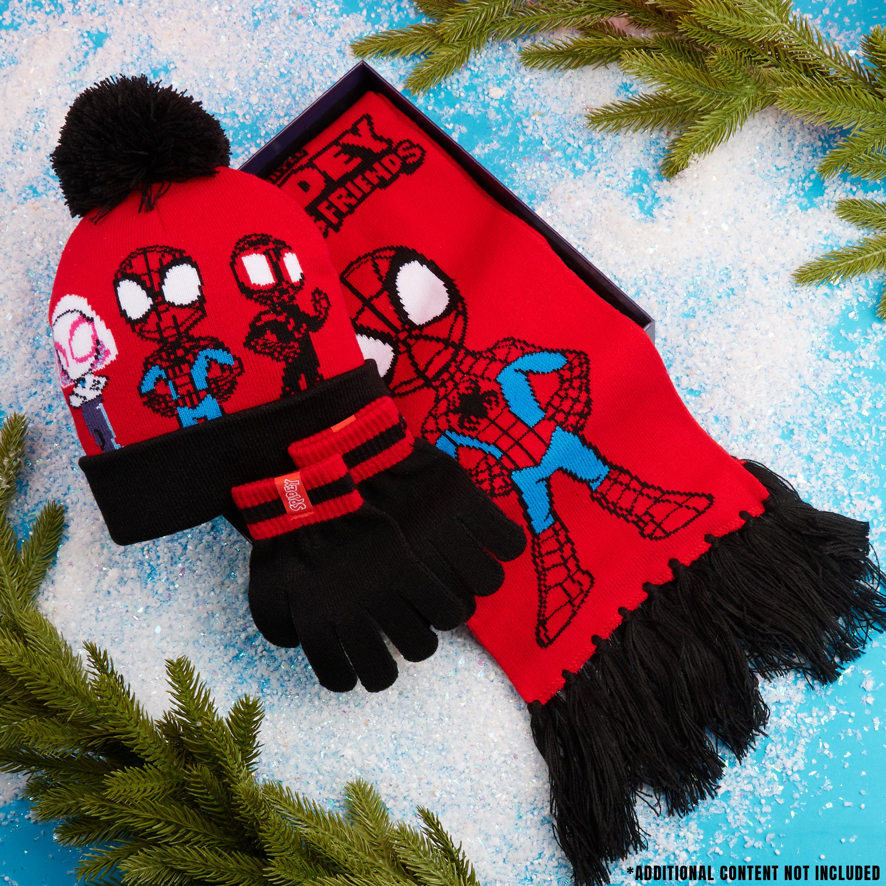 marvel-spiderman-ensemble-bonnet-gants-gar-on-hiver image 2