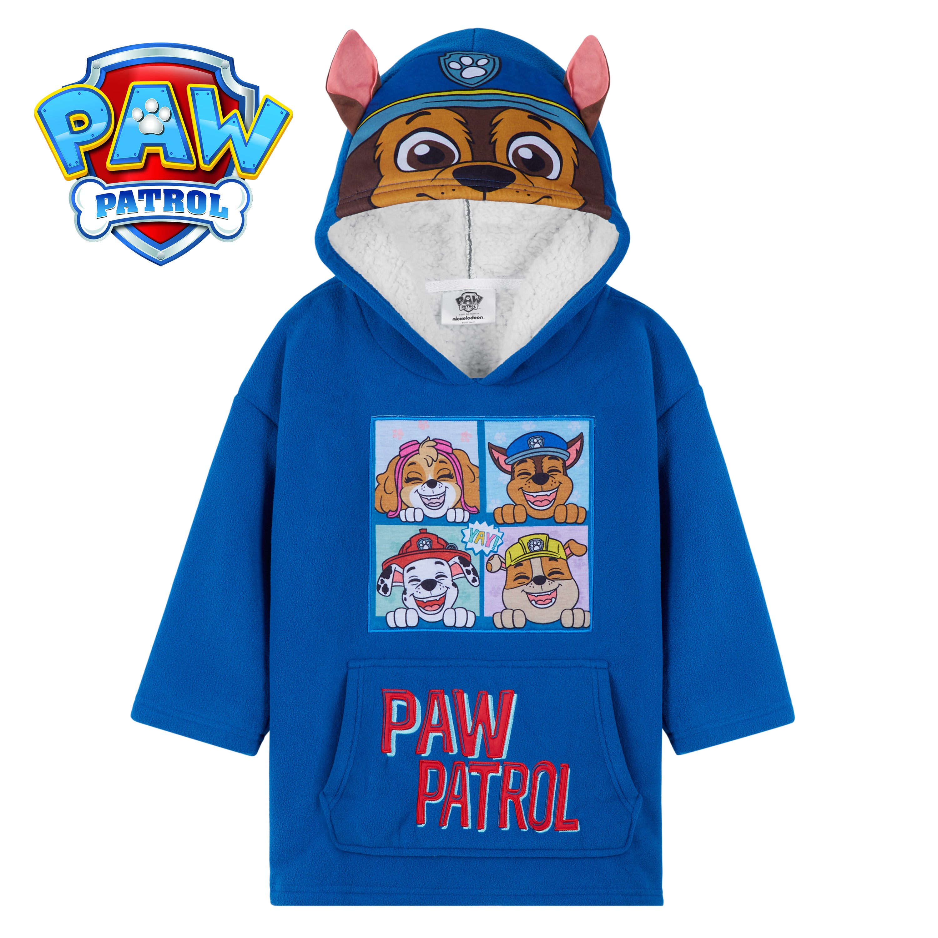 paw-patrol-sweat-plaid-enfant-3-6-ans-polaire-bleu image 5