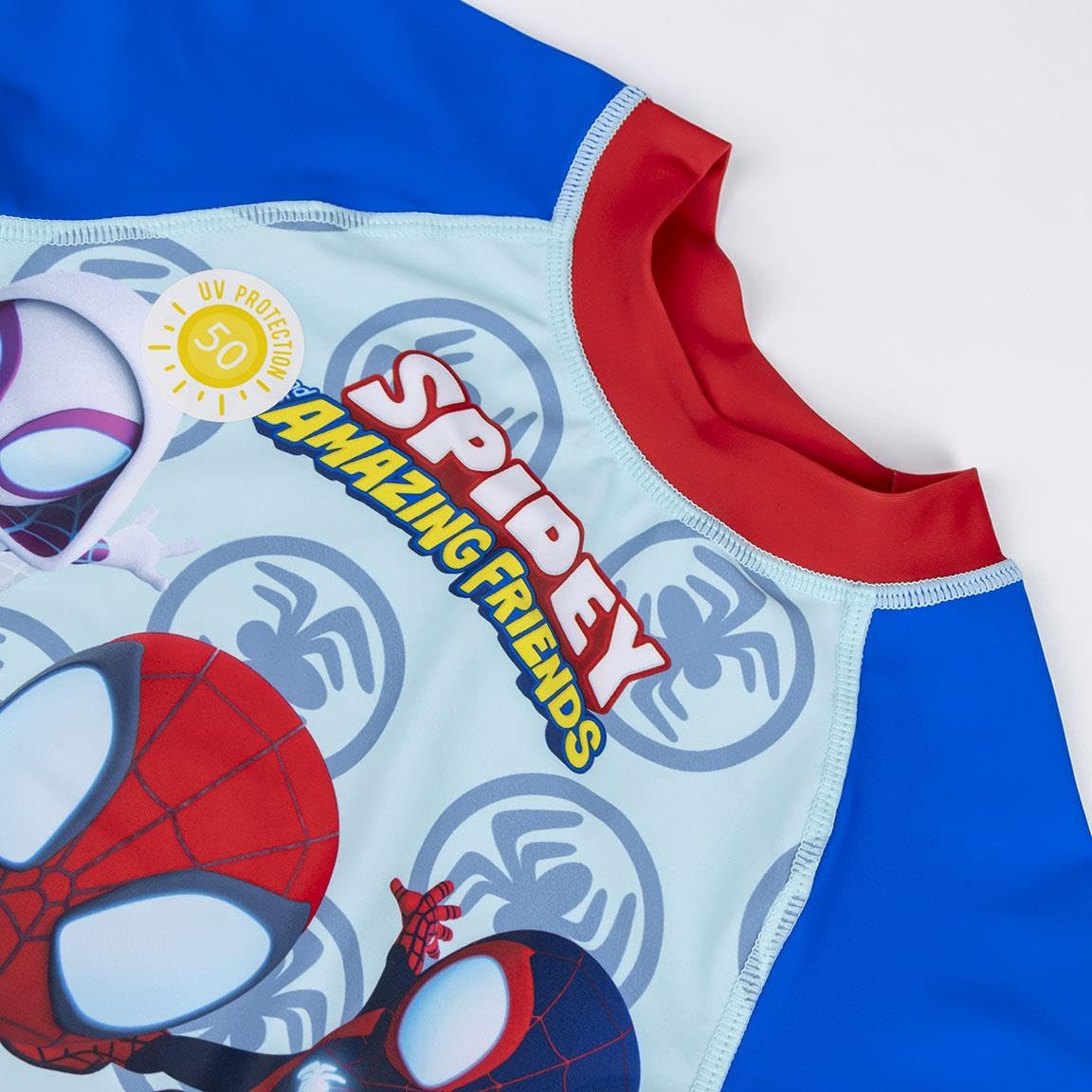 marvel-spidey-t-shirt-de-bain-gar-on-2-ans-rouge-et-bleu image 3