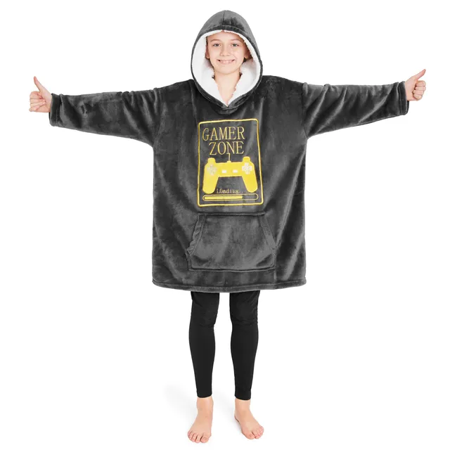 citycomfort-sweat-plaid-gar-on-polaire-oversize-enfant image 1