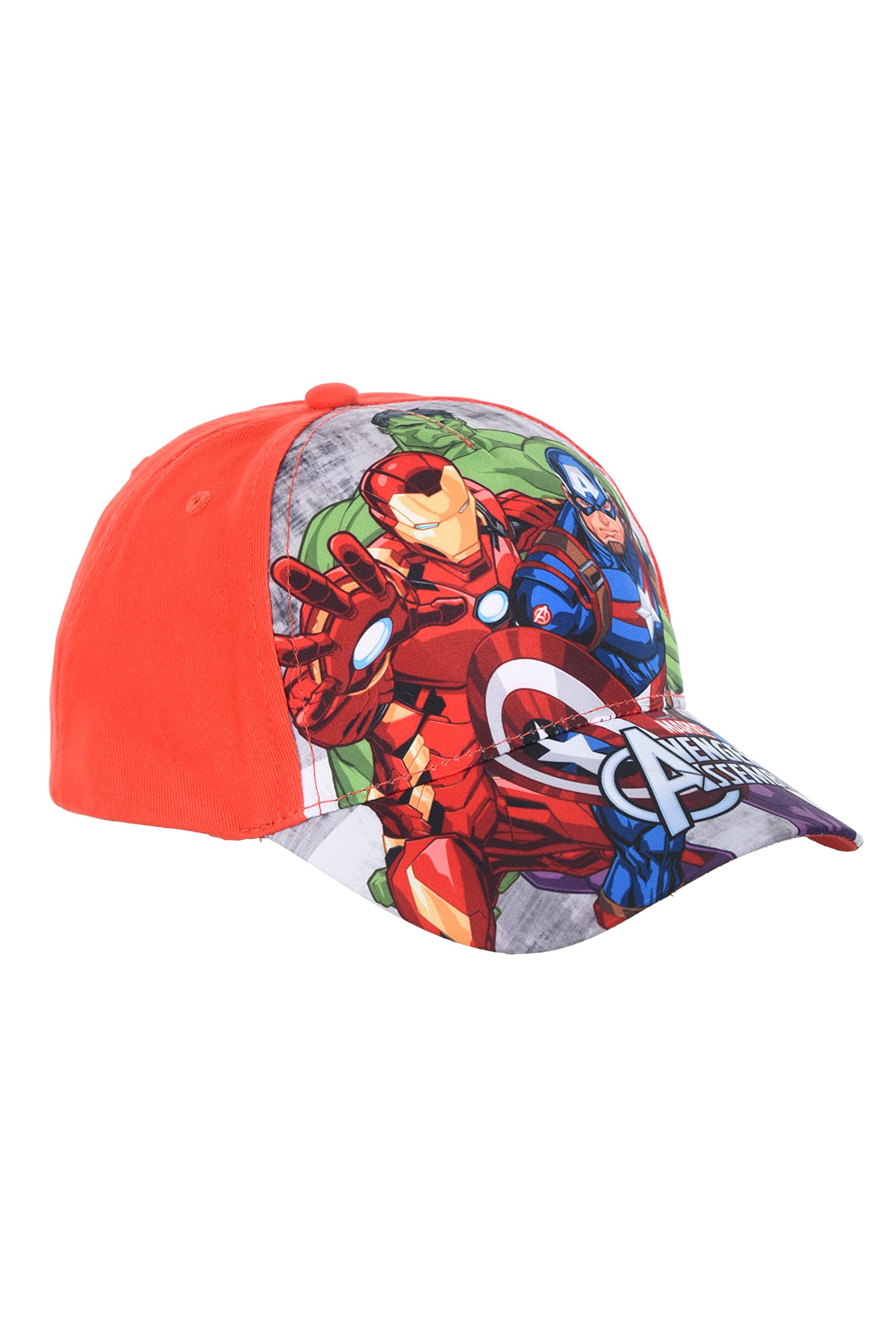 marvel-avengers-casquette-gar-on-rouge-r-glable-hulk-iron-man image 1