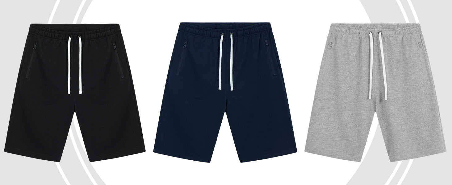 citycomfort-short-homme-sport-poches-zipp-es-coton-noir-xl image 1