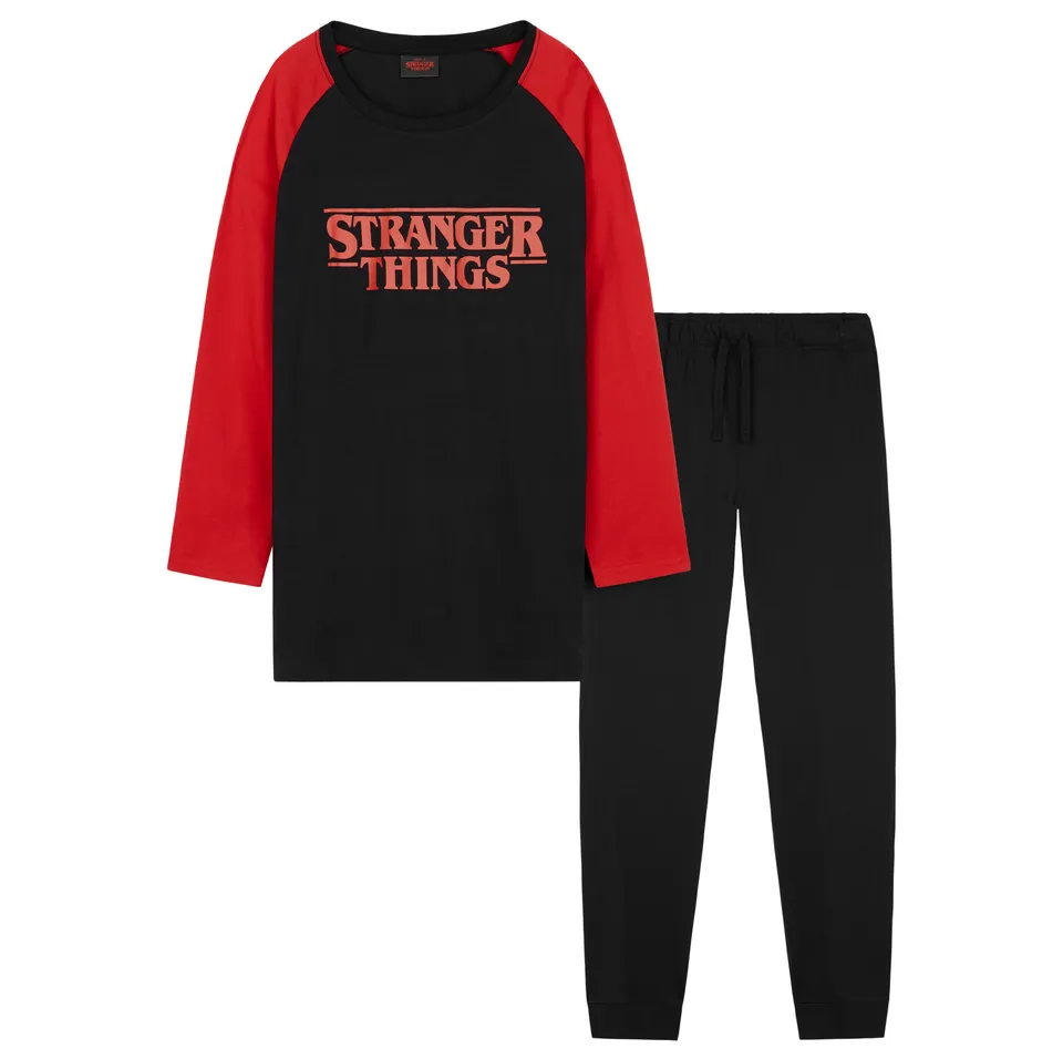 stranger-things-pyjama-femme-coton-manches-longues-2-pi-ces-taille-s image 1