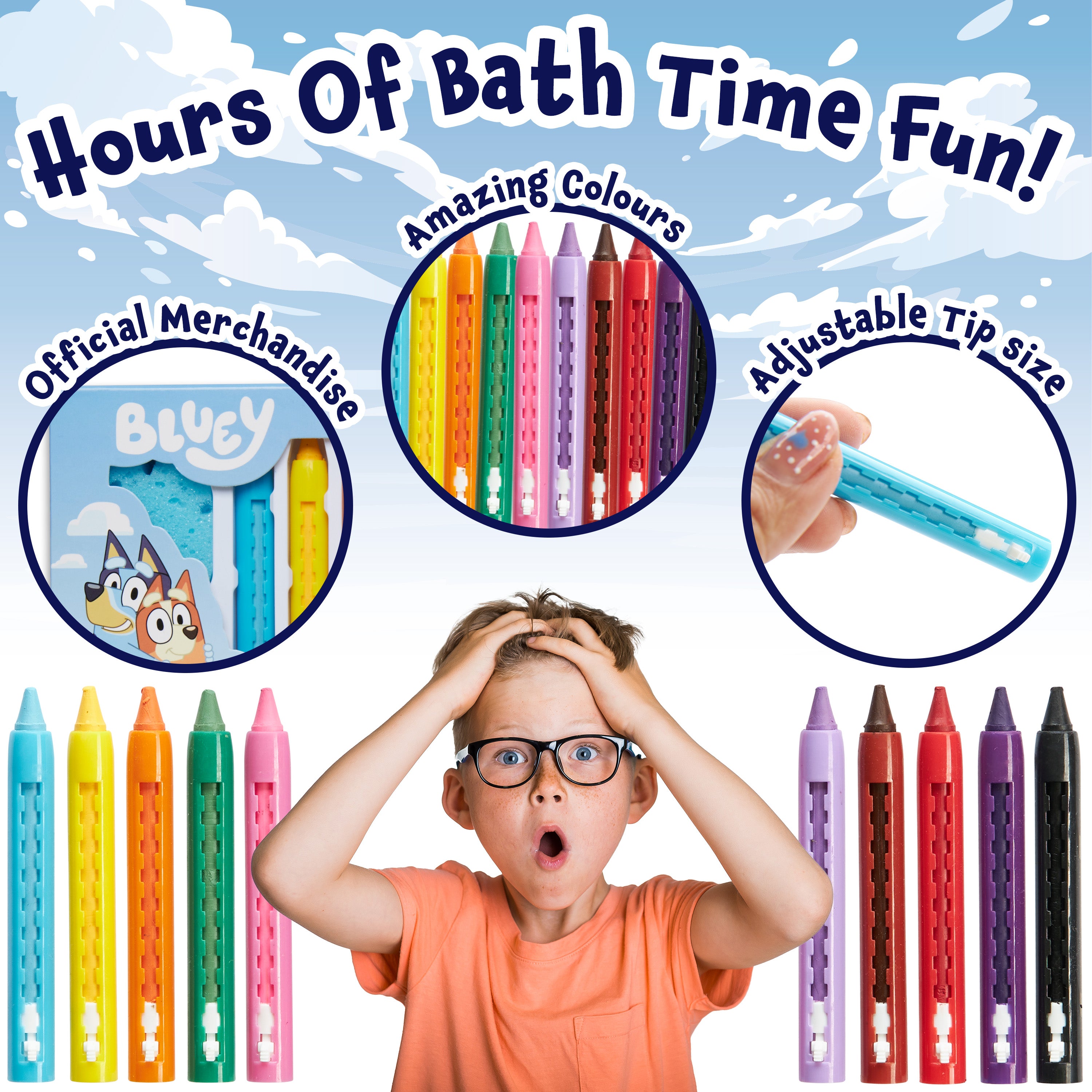 bluey-crayons-de-bain-enfant-lavables-10-couleurs-ponges image 4