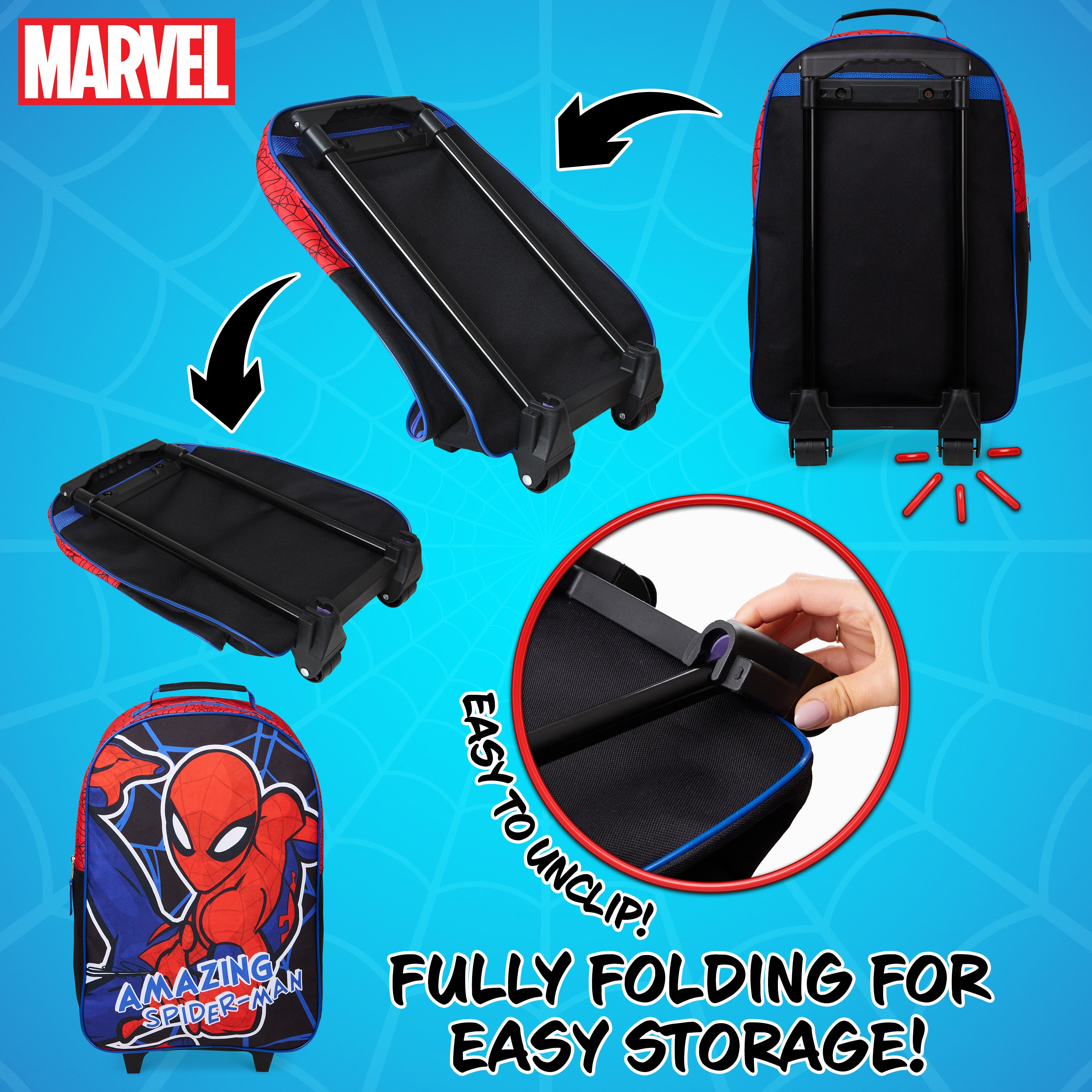 marvel-avengers-valise-cabine-spiderman-enfant-roulettes image 5