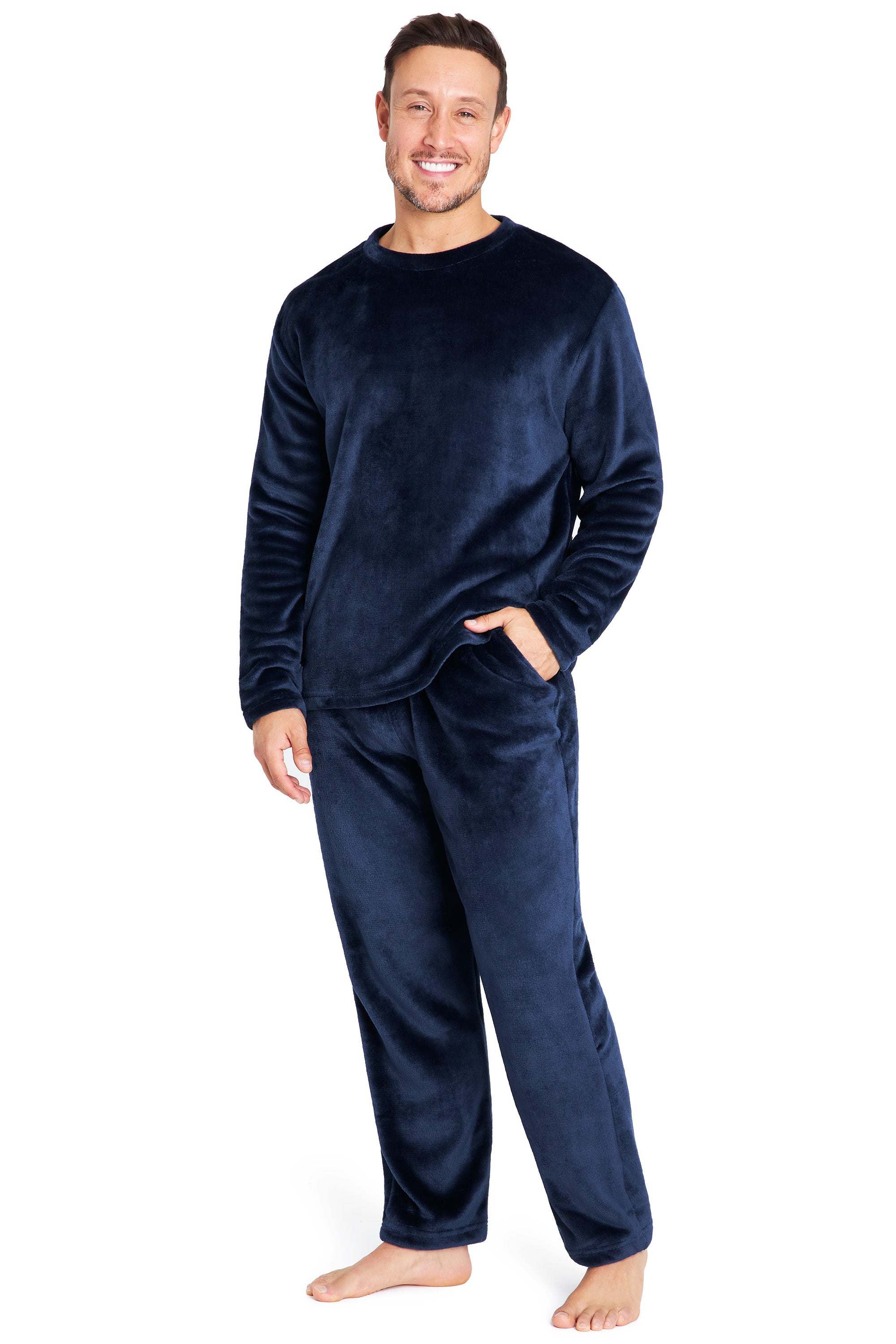 citycomfort-pyjama-homme-polaire-2-pi-ces-noir image 3