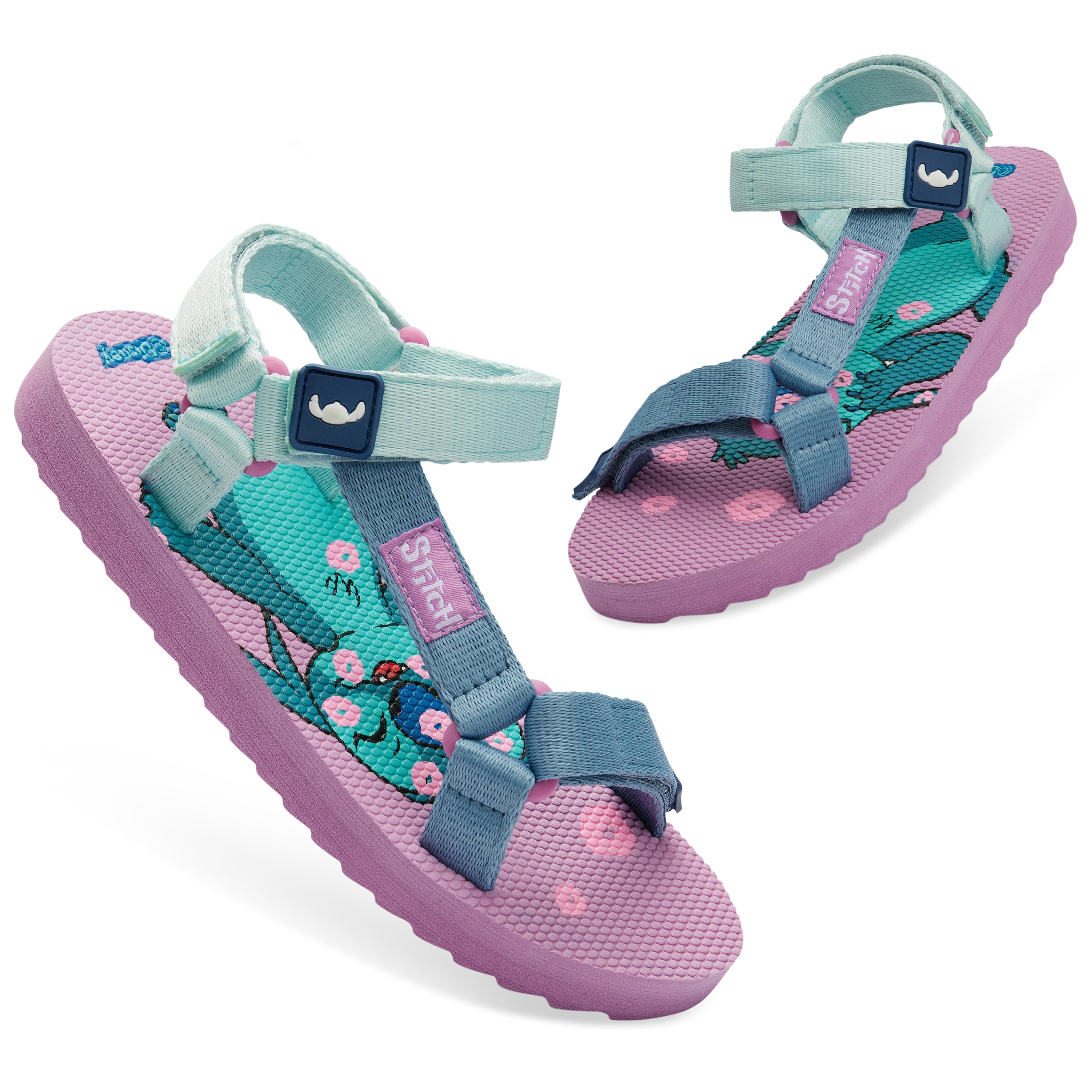 sandales-stitch-fille-lilas-bleu-brides-r-glables-t image 1