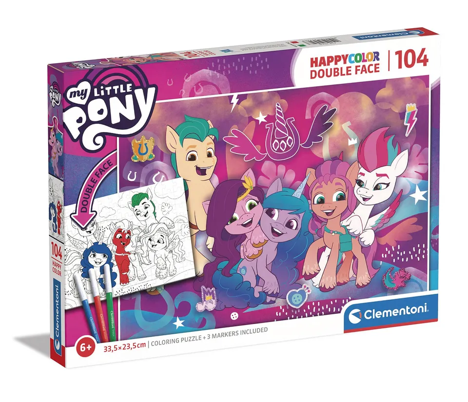 my-little-pony-25726-puzzle-supercolor-104-pi-ces-colorier image 1