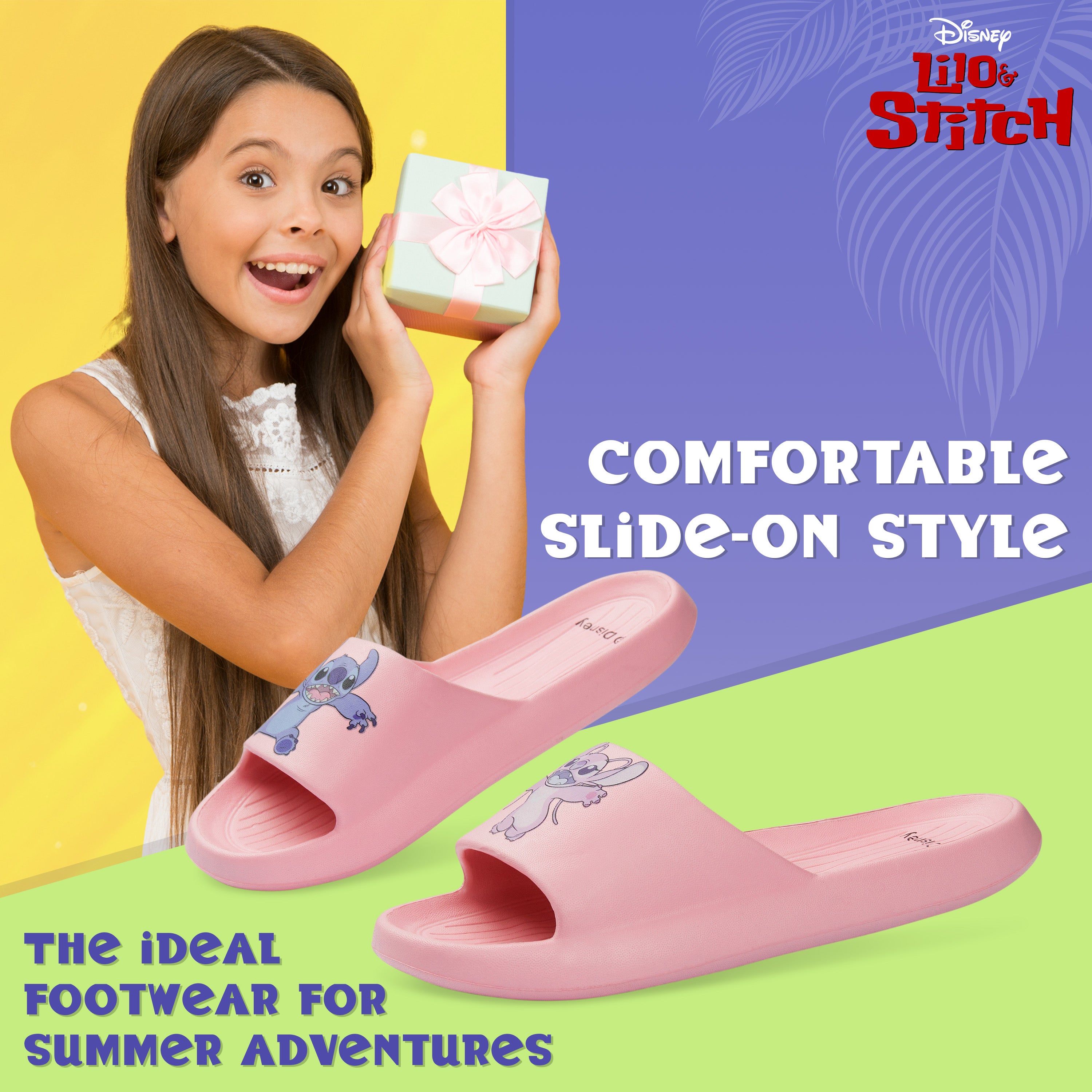 disney-stitch-sliders-fille-claquettes-rose-angel-2-5-3-5 image 3