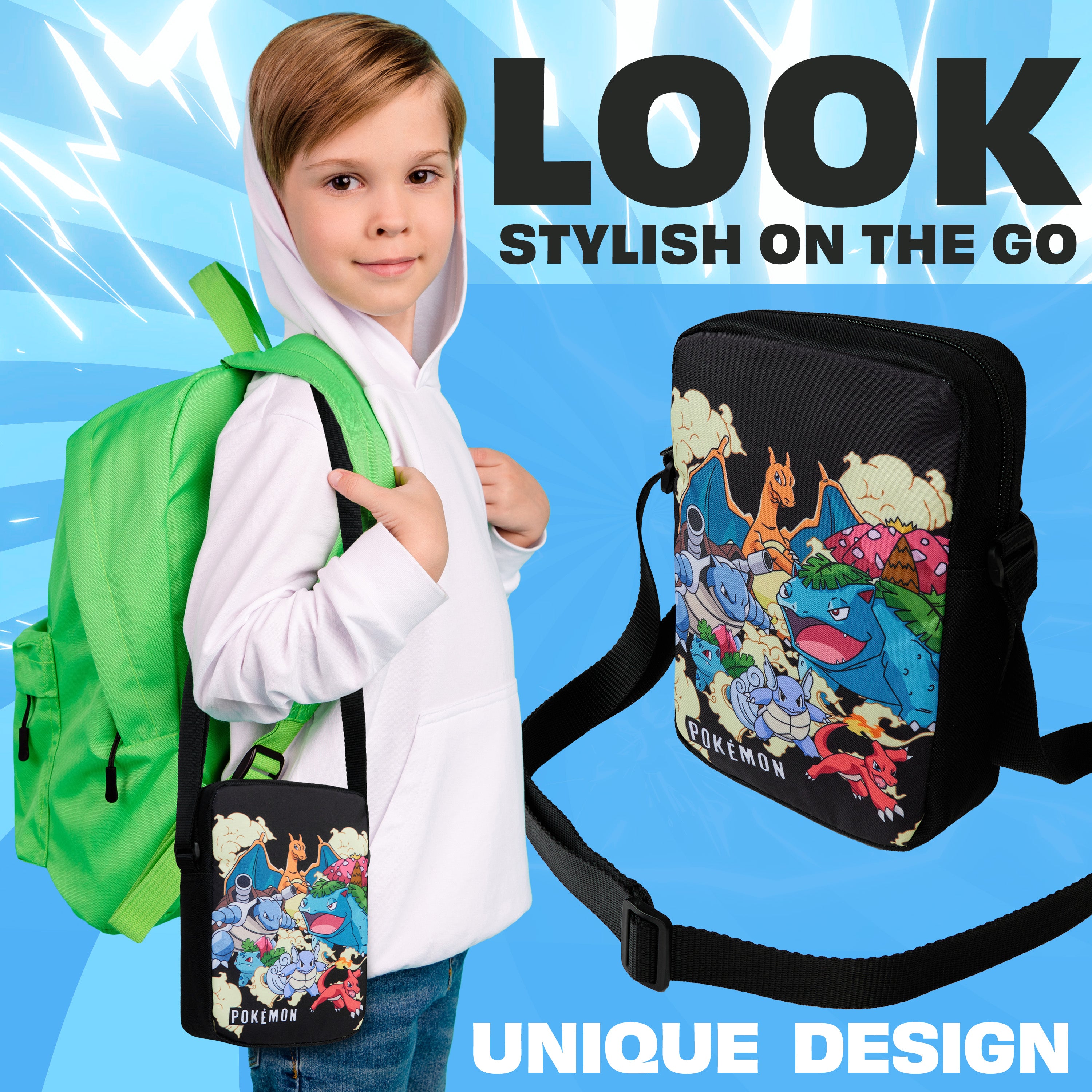 pok-mon-sac-bandouli-re-enfant-pikachu-gengar image 2