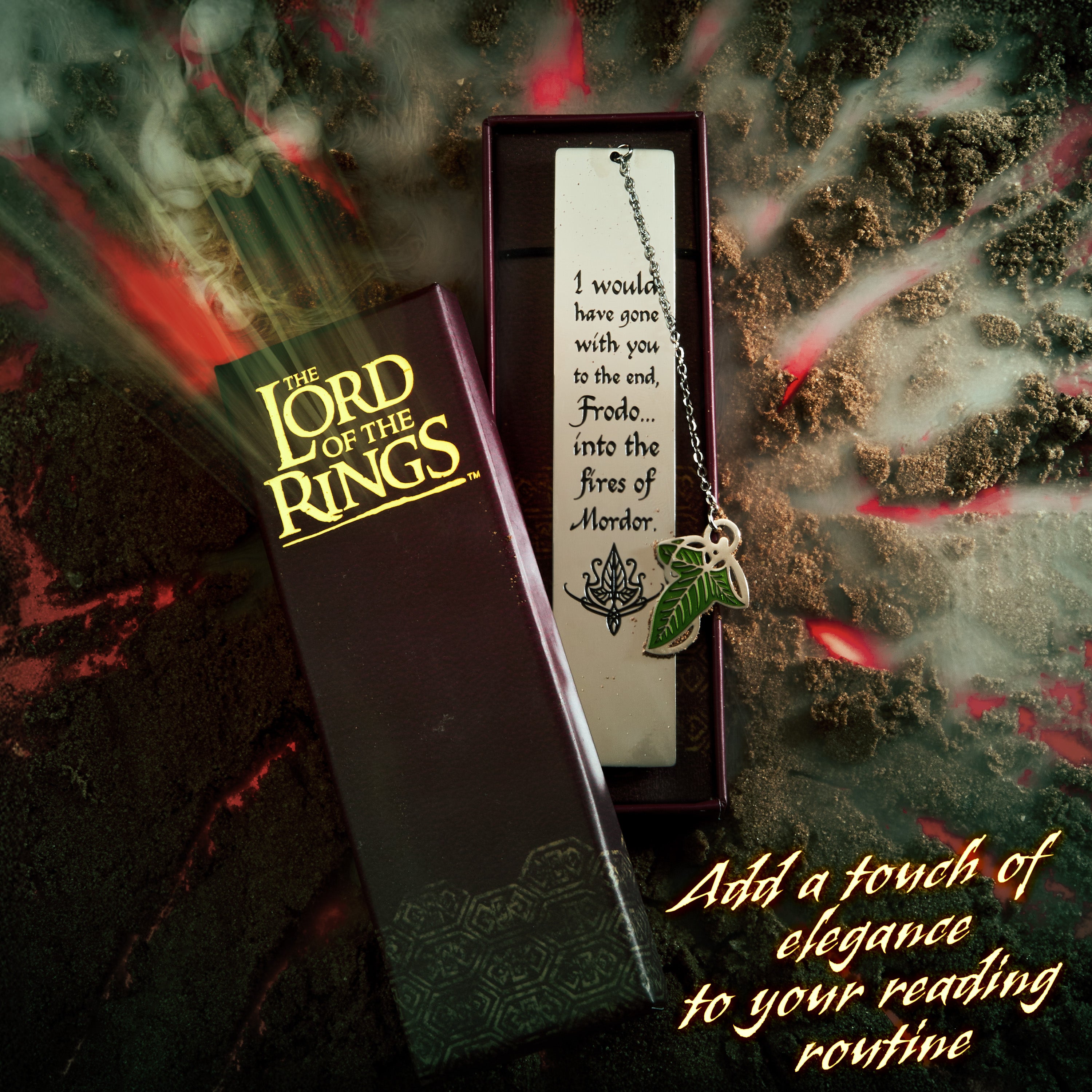 lord-of-the-rings-marque-page-m-tal-argent-feuille-coffret image 4