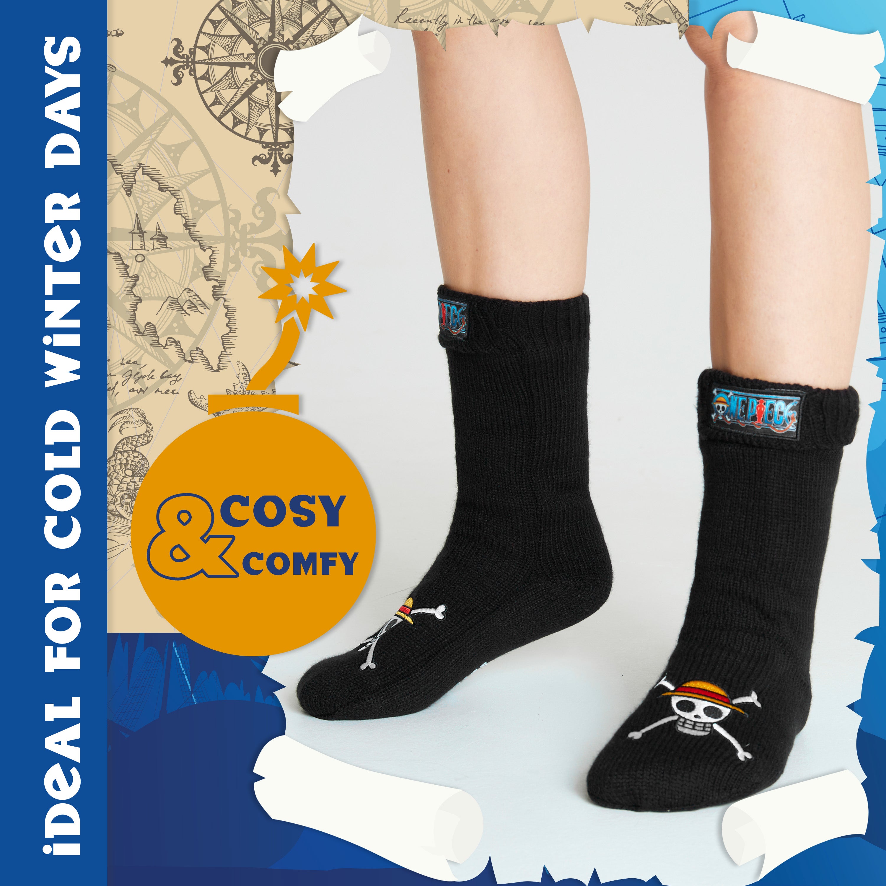 one-piece-chaussettes-pilou-ado-sherpa-taille-3-7 image 2