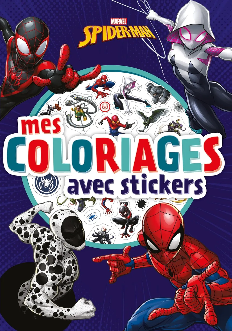 marvel-spider-man-mes-coloriages-livre-coloriage-stickers image 1