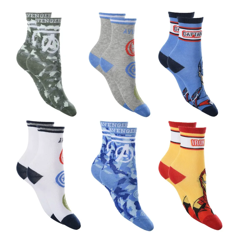 avengers-lot-chaussettes-coton-gar-on-23-26-marvel image 1
