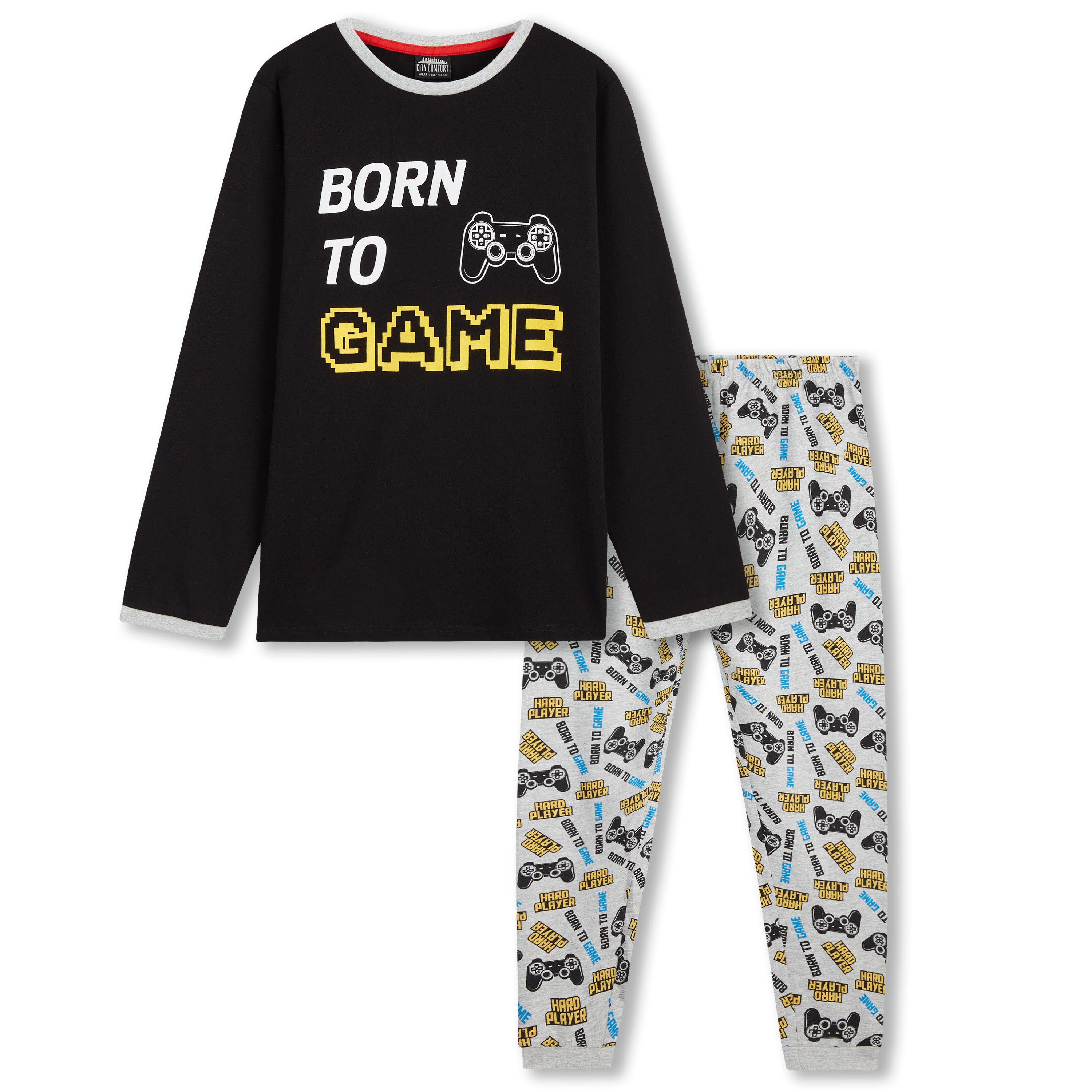 pyjama-gamer-gar-on-citycomfort-coton-manches-longues image 1