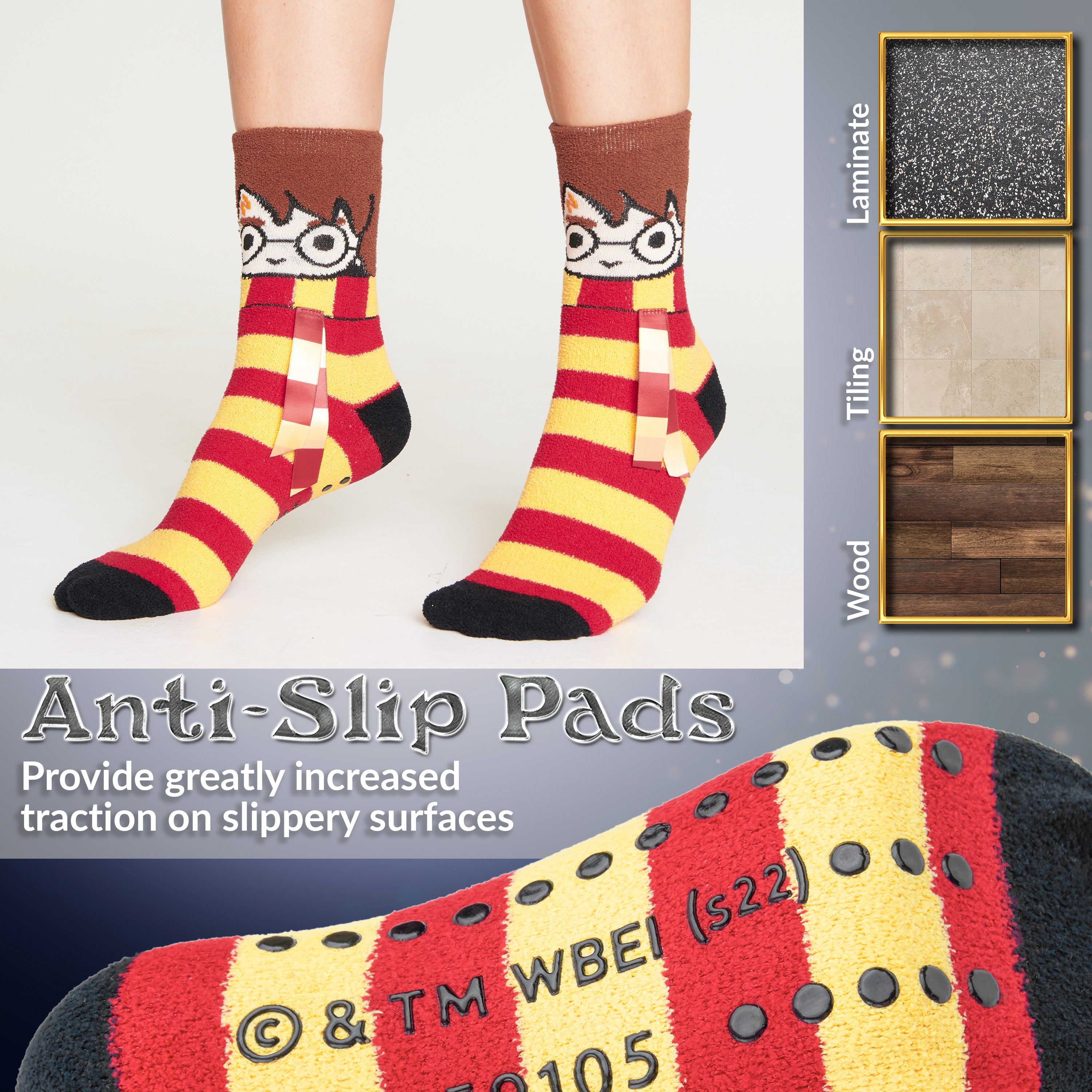 harry-potter-chaussettes-pilou-femme-lot-2-antidarapantes image 5