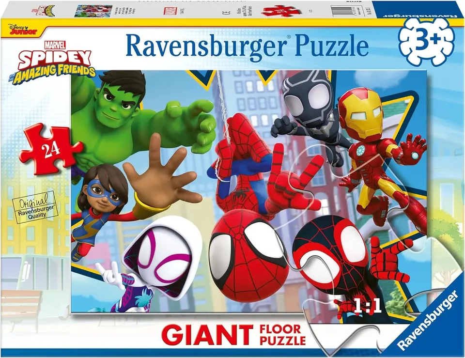 ravensburger-puzzle-g-ant-24-pi-ces-spidey-quipe-fantastique-3-ans image 1