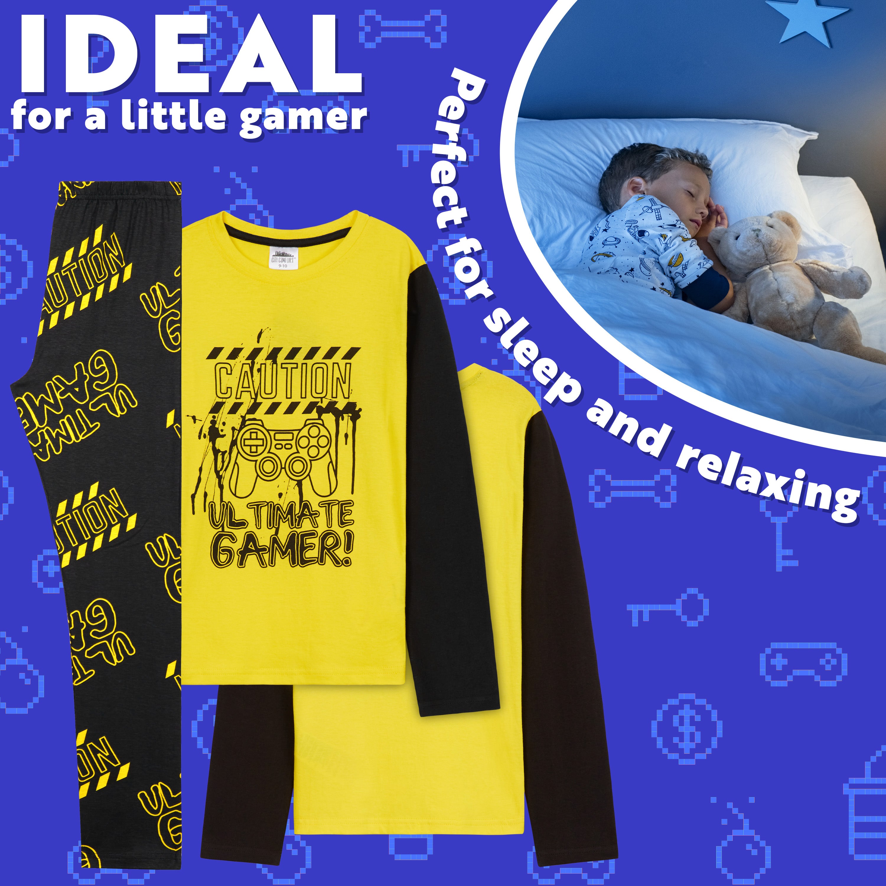 citycomfort-gamer-pyjama-long-gar-on-9-10-ans-respirant image 4