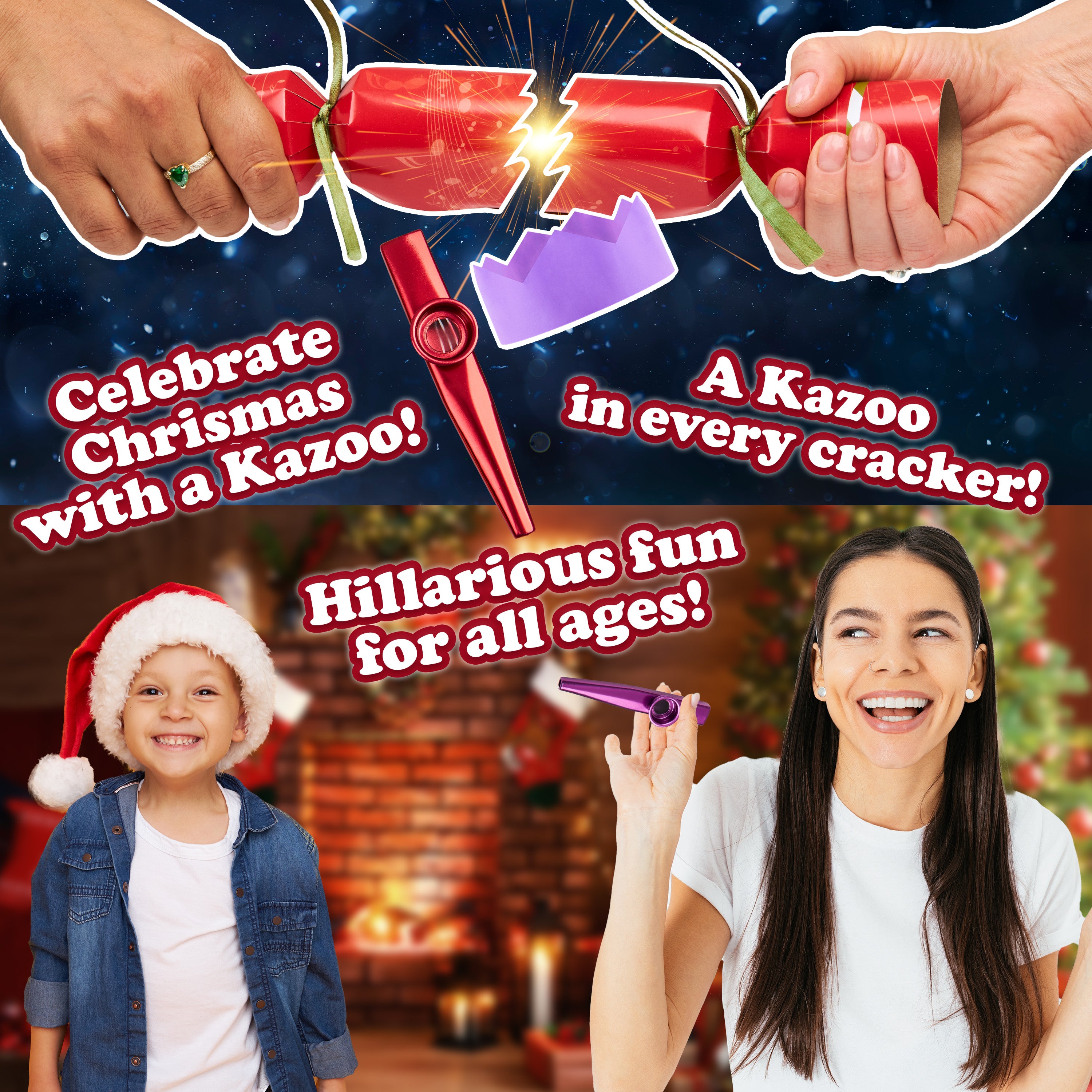kreativekraft-crackers-no-l-musicaux-kazoo-pack-6 image 3