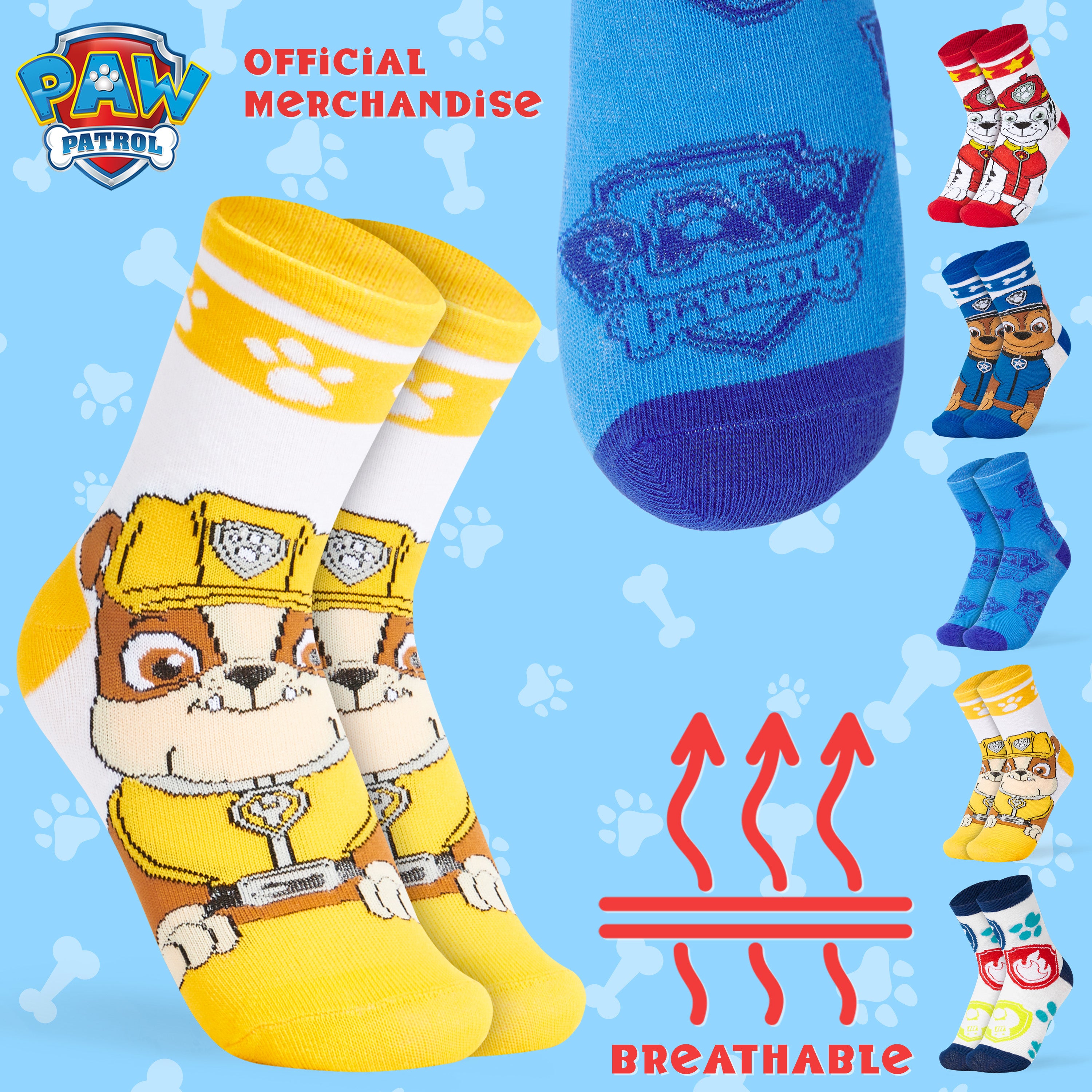 paw-patrol-lot-5-paires-chaussettes-gar-on-mi-mollet image 6