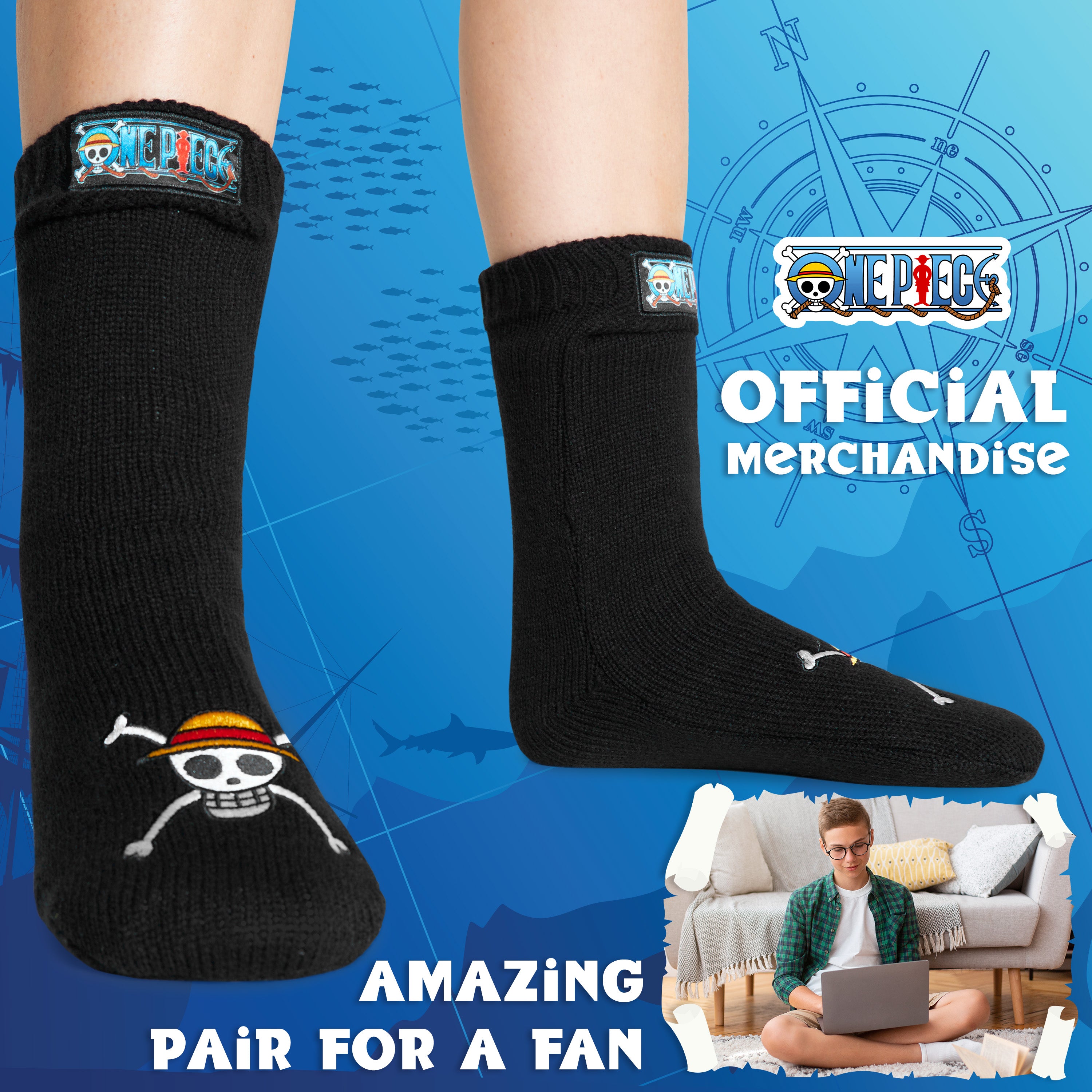 one-piece-chaussettes-pilou-ado-sherpa-taille-3-7 image 5
