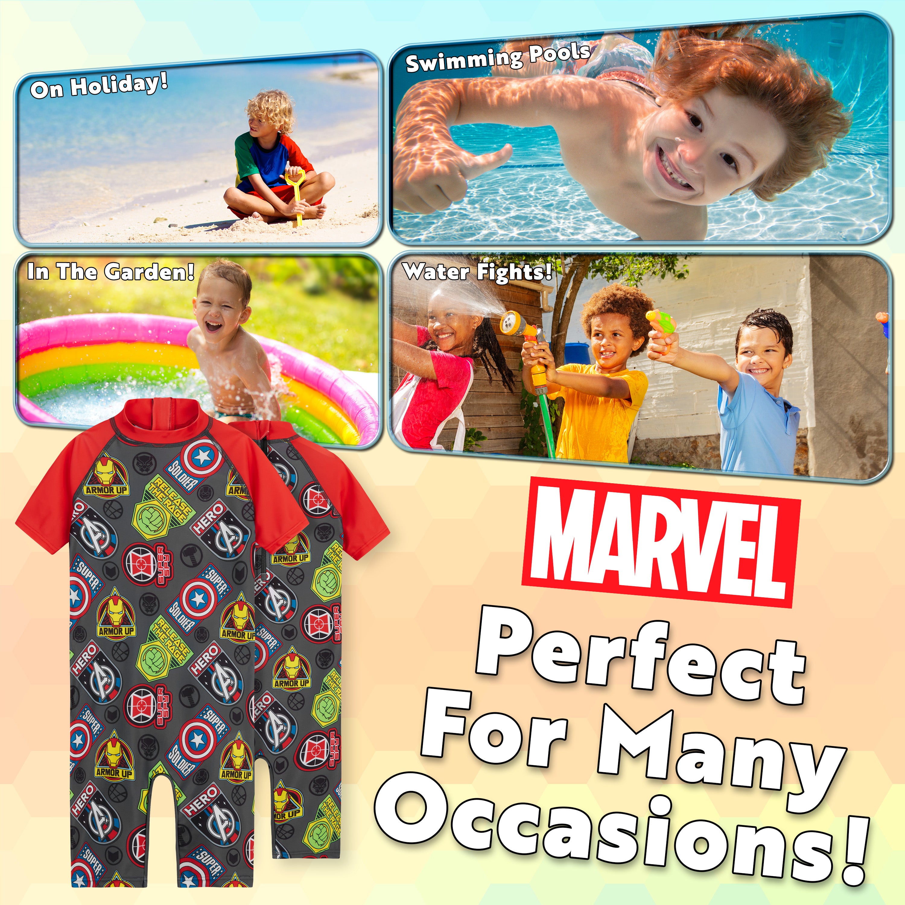 marvel-combinaison-natation-gar-on-spiderman-manches-courtes image 4