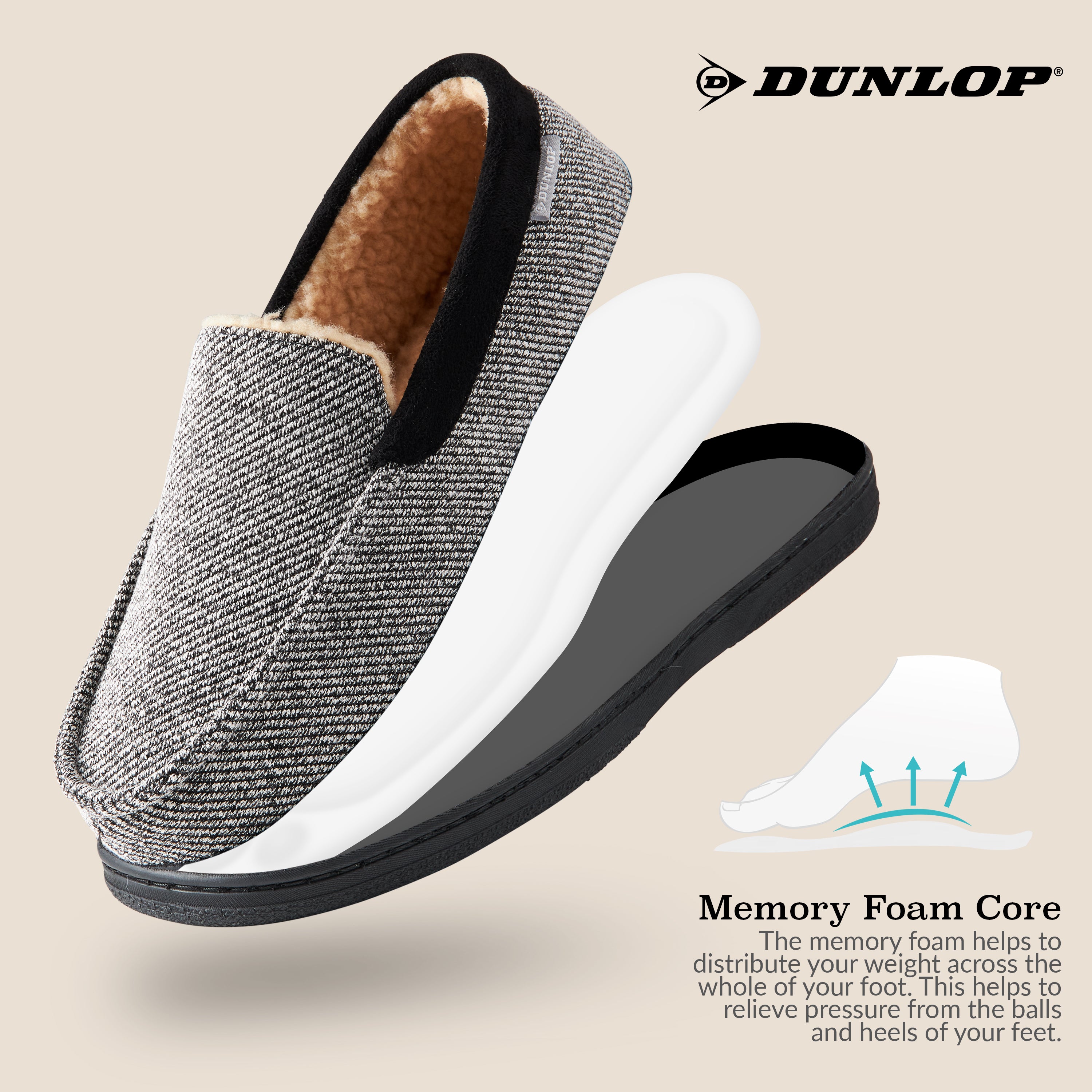 dunlop-mocassins-homme-fourr-s-m-moire-marine-respirant image 4