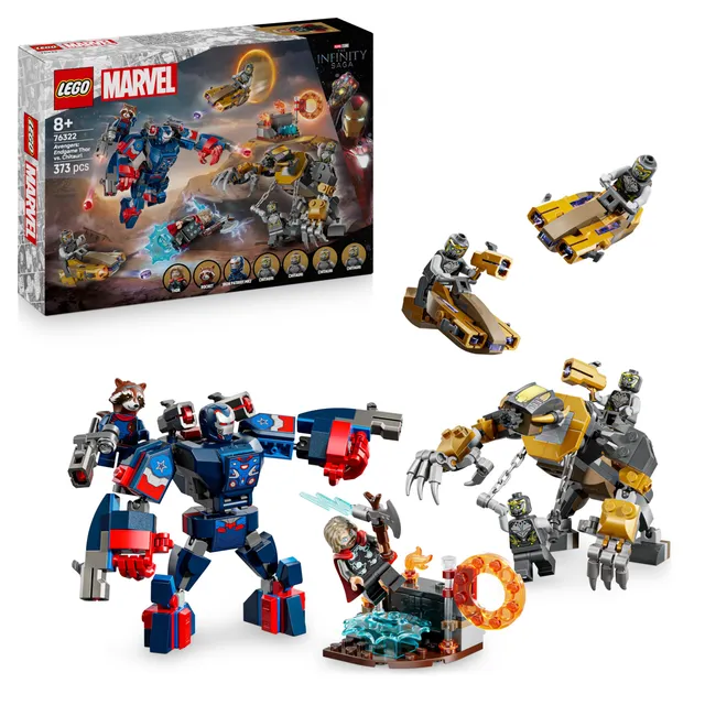 lego-marvel-76322-thor-contre-chitauri-jeu-construction-373-pi-ces image 1