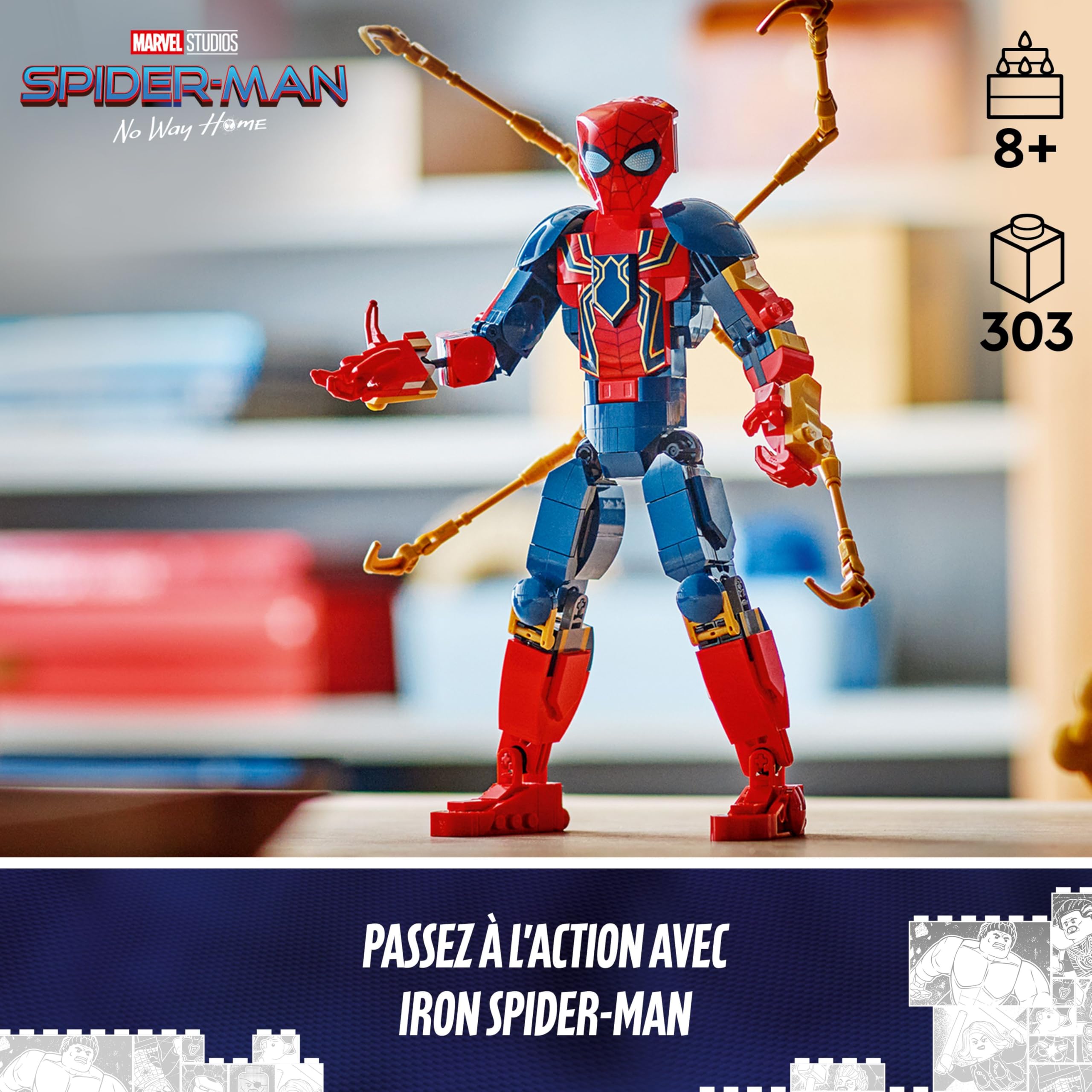 lego-marvel-iron-spider-man-76298-figurine-construire-27-cm image 2