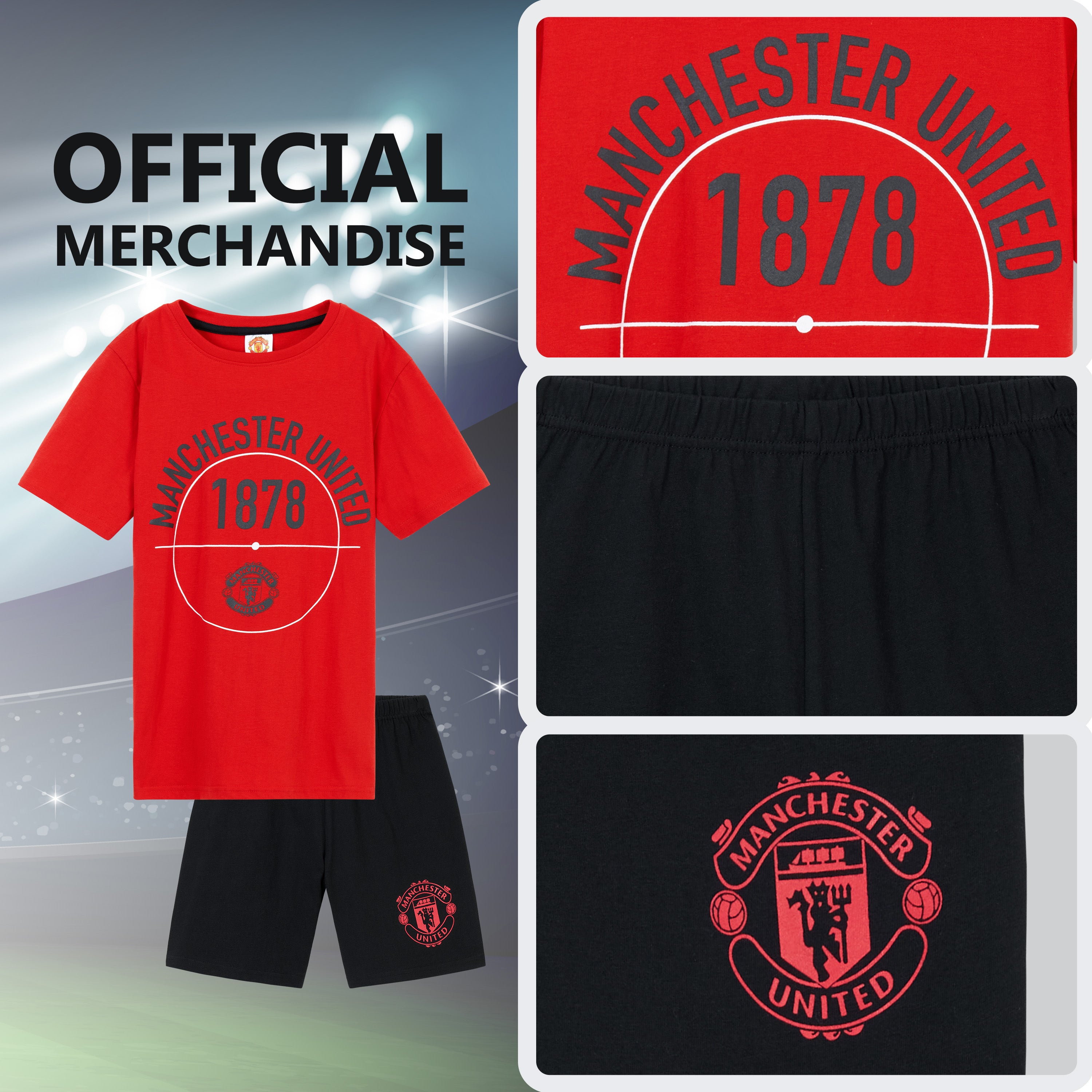 manchester-united-pyjama-gar-on-t-shirt-short-coton-5-14-ans image 5