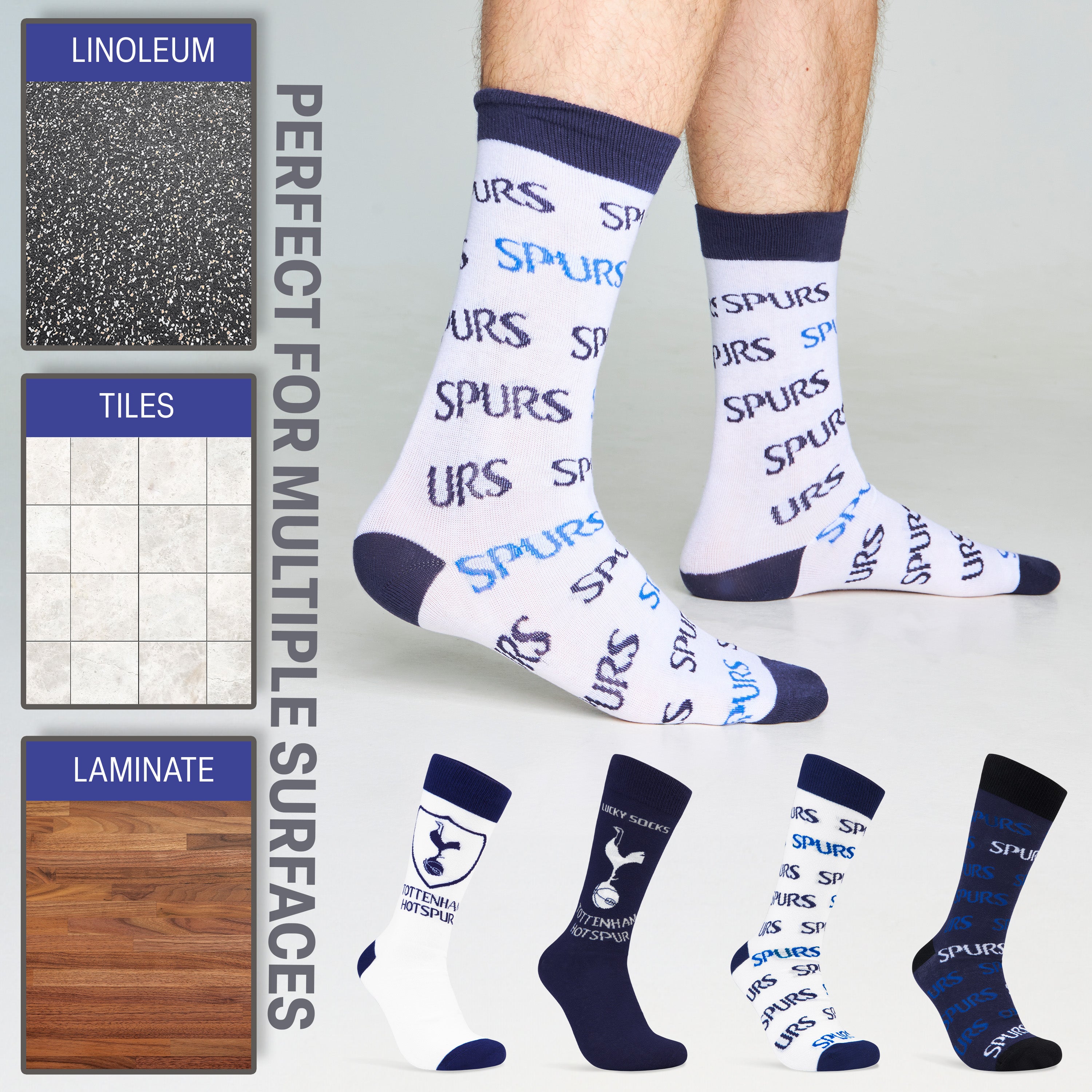 tottenham-hotspur-chaussettes-homme-lot-4-coton-respirant image 6