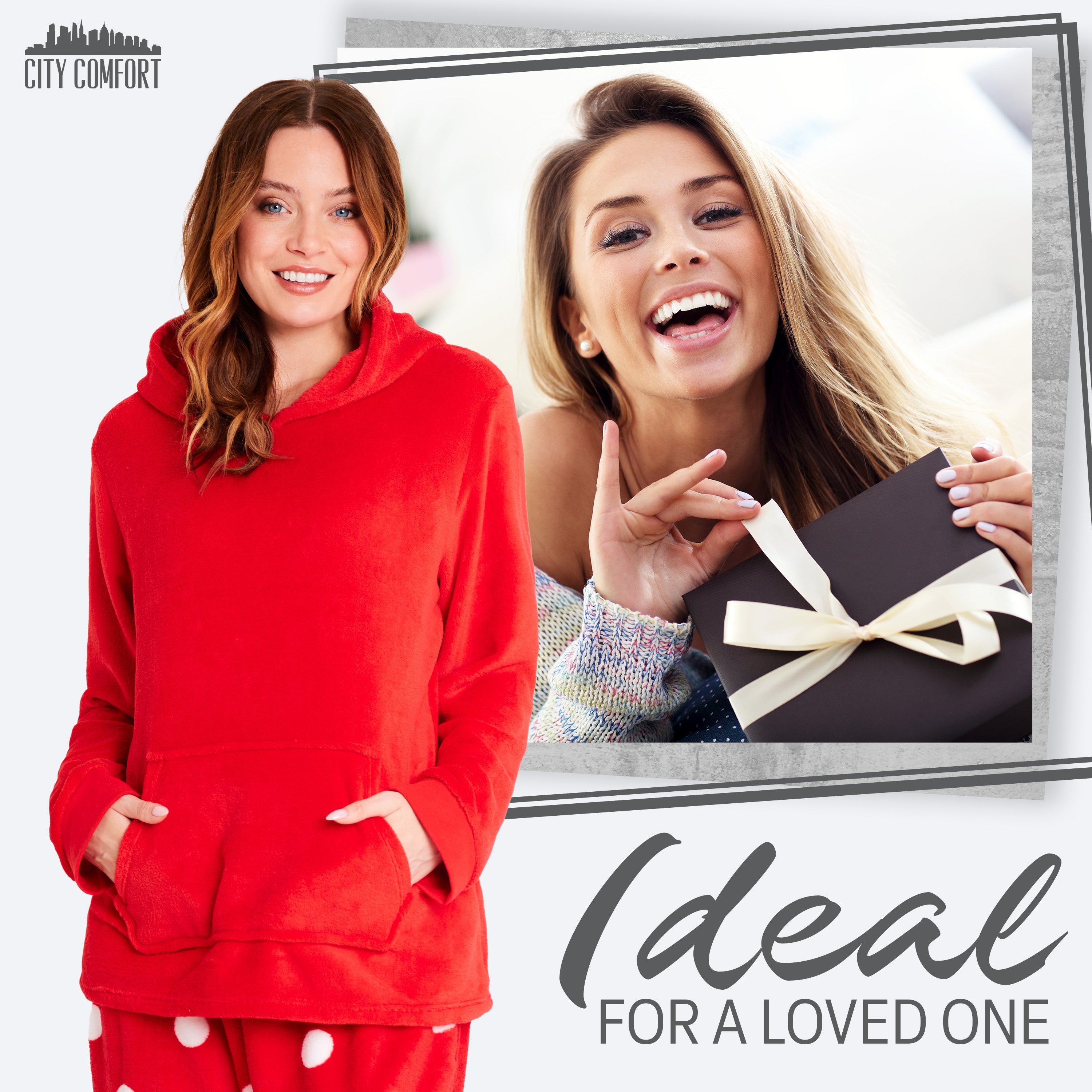 citycomfort-pyjama-polaire-femme-capuche-2-pi-ces-doux image 3