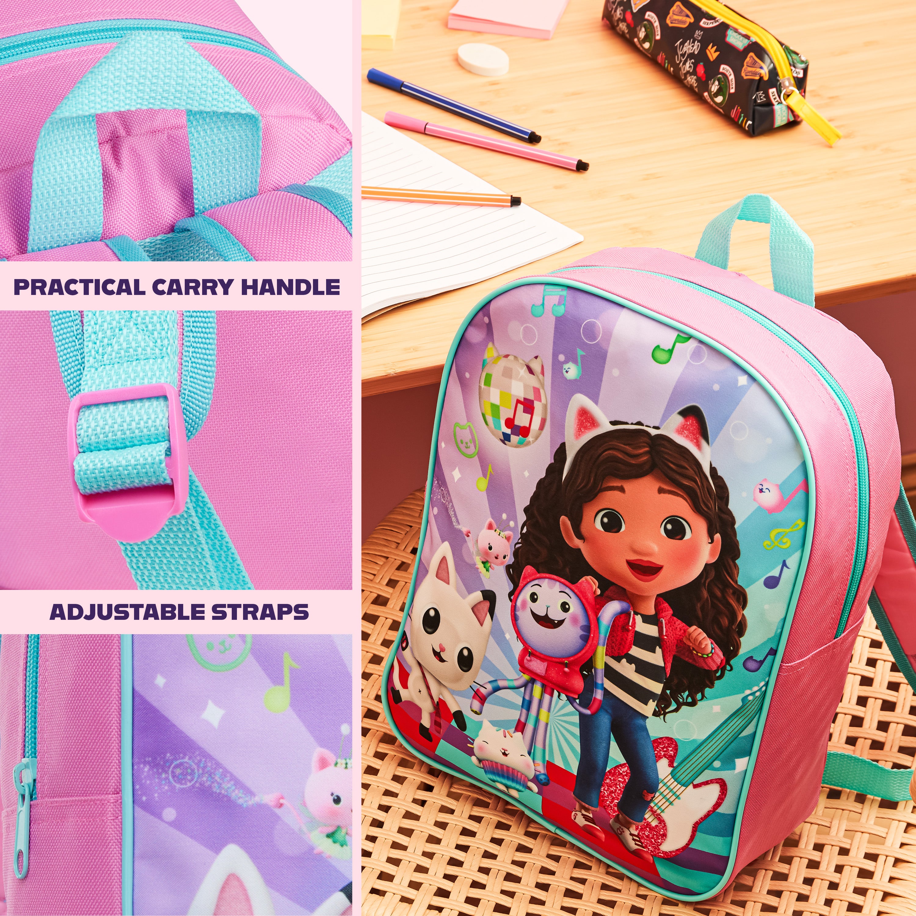 gabby-s-dollhouse-sac-dos-enfant-maternelle-bretelles-r-glables image 4