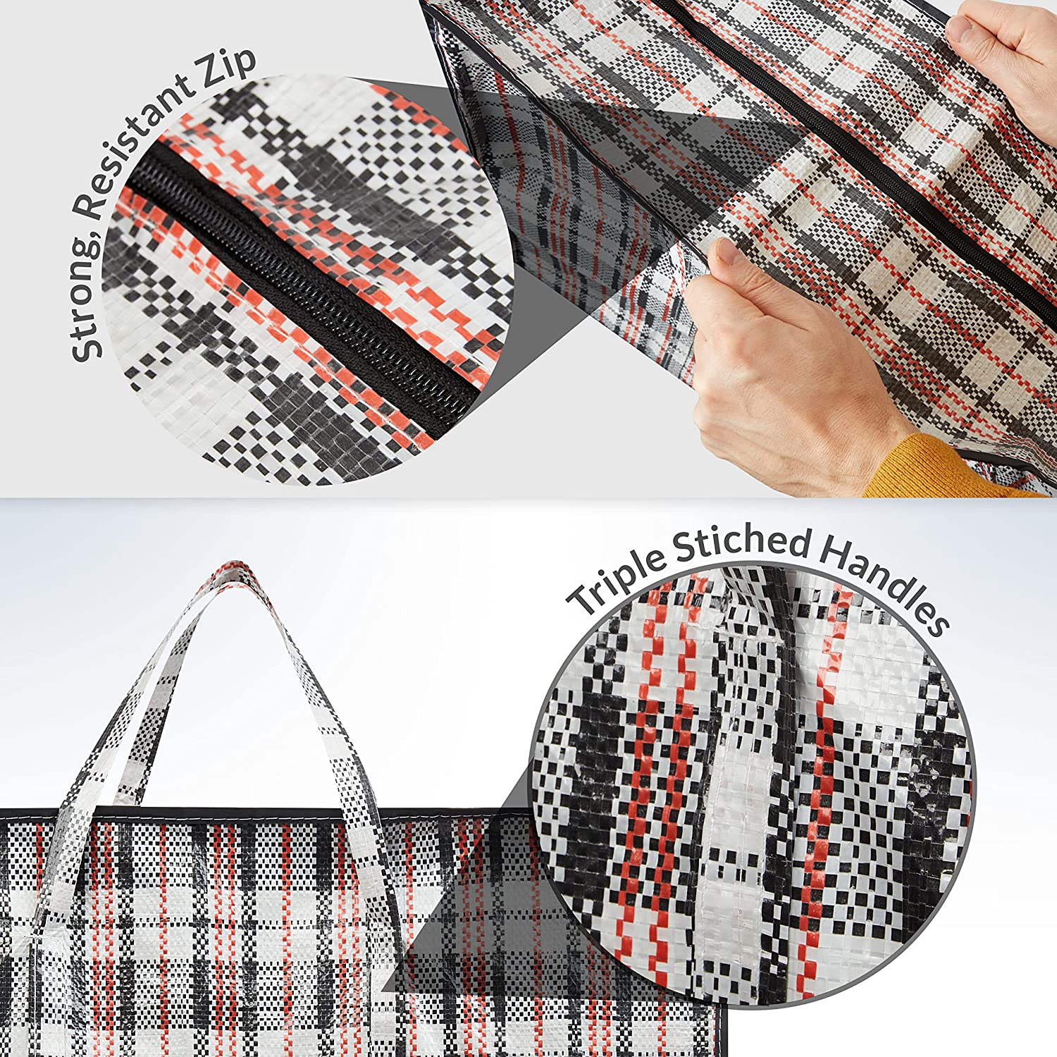 get-trend-sac-rangement-nylon-zip-lot-de-2-grande-taille image 5