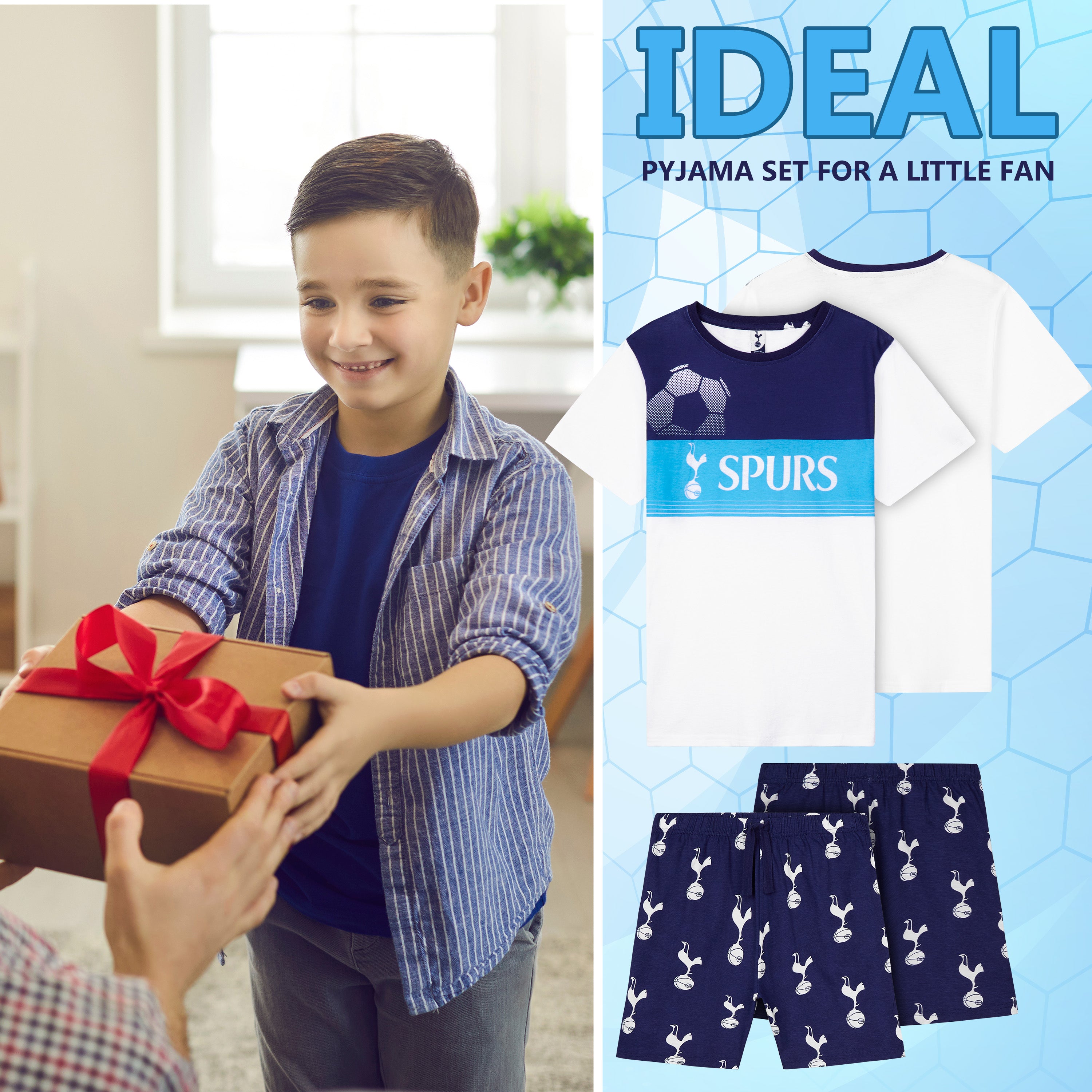 tottenham-pyjama-court-gar-on-coton-t-shirt-et-short-spurs image 3