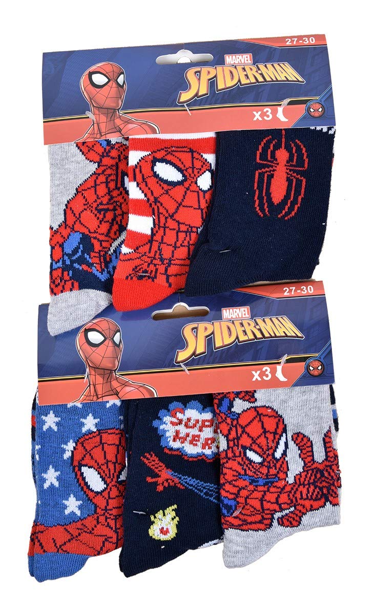 marvel-spider-man-chaussettes-enfant-fantaisie-pack image 2