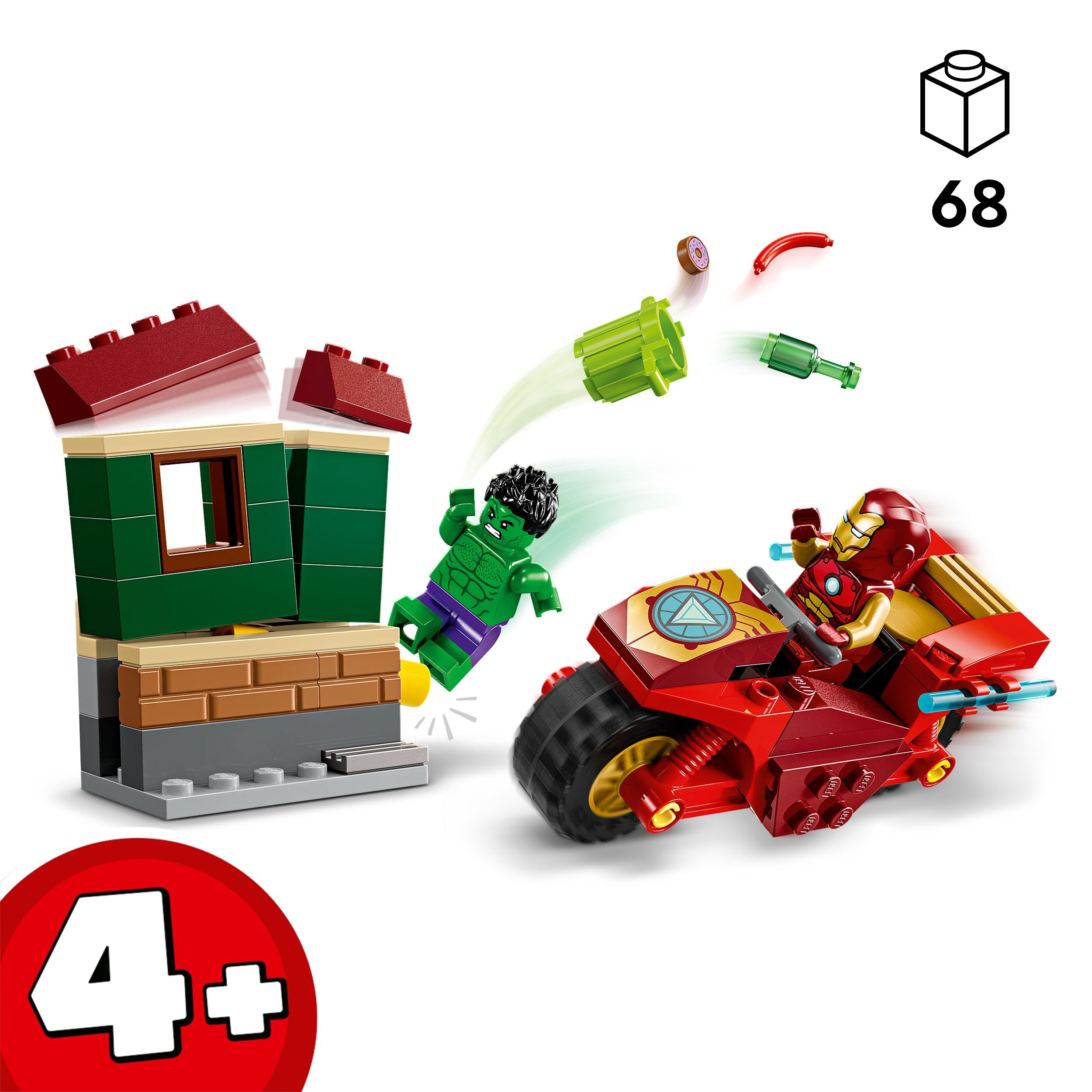 lego-marvel-76287-iron-man-moto-et-hulk-4-ans-68-pi-ces image 2