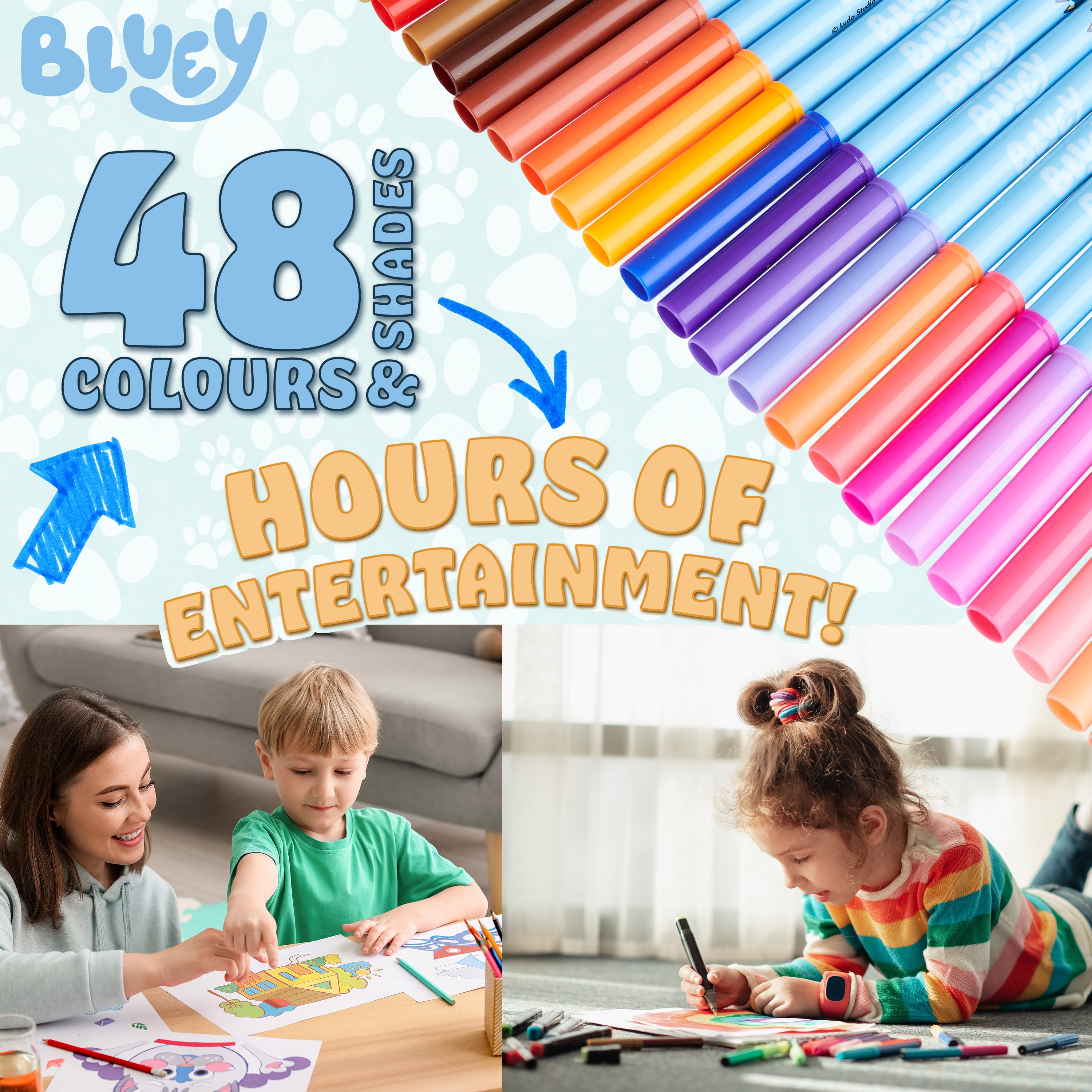 bluey-set-48-feutres-lavables-pointe-fine-enfant image 3
