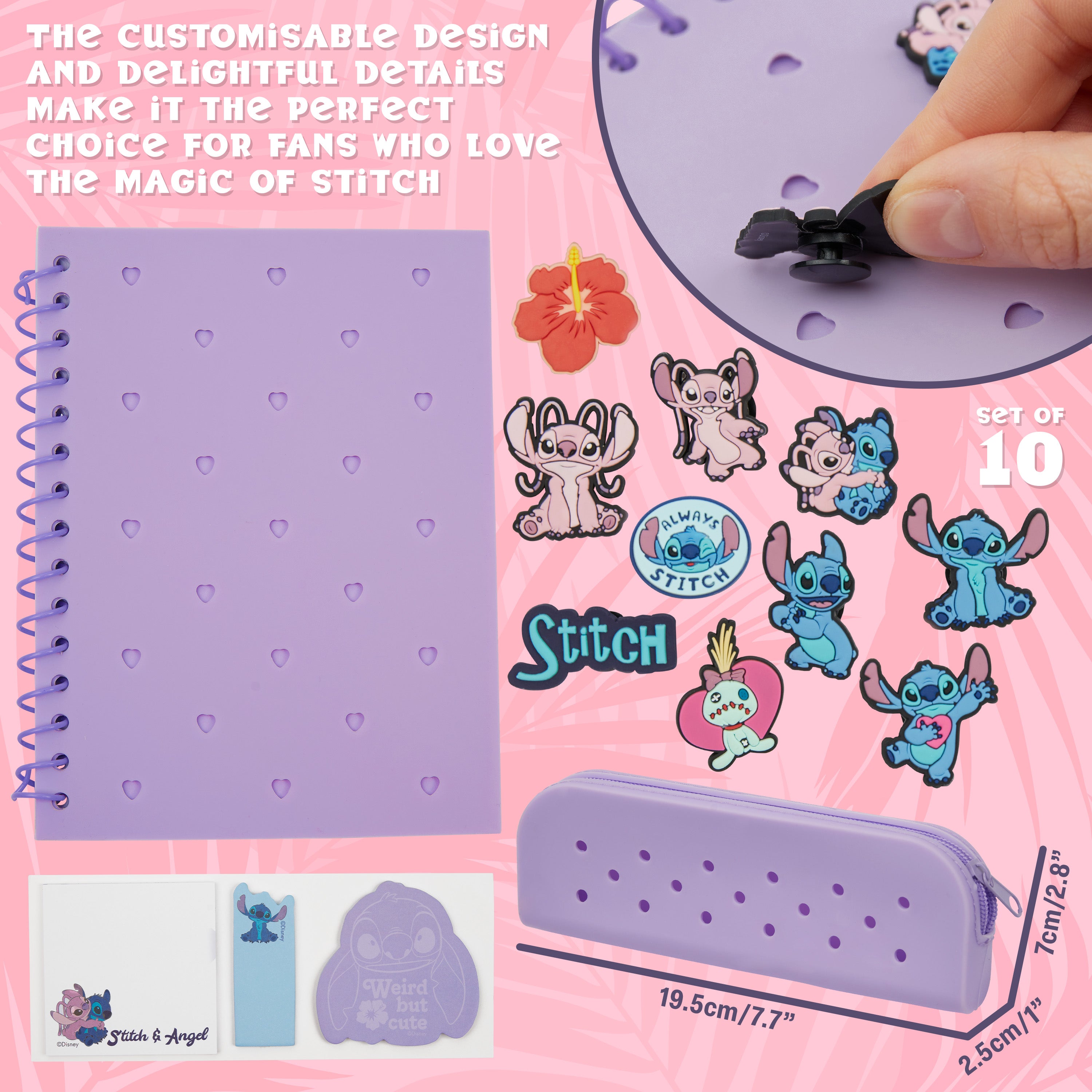 disney-stitch-coffret-papeterie-a5-carnet-trousse-pin-s image 6