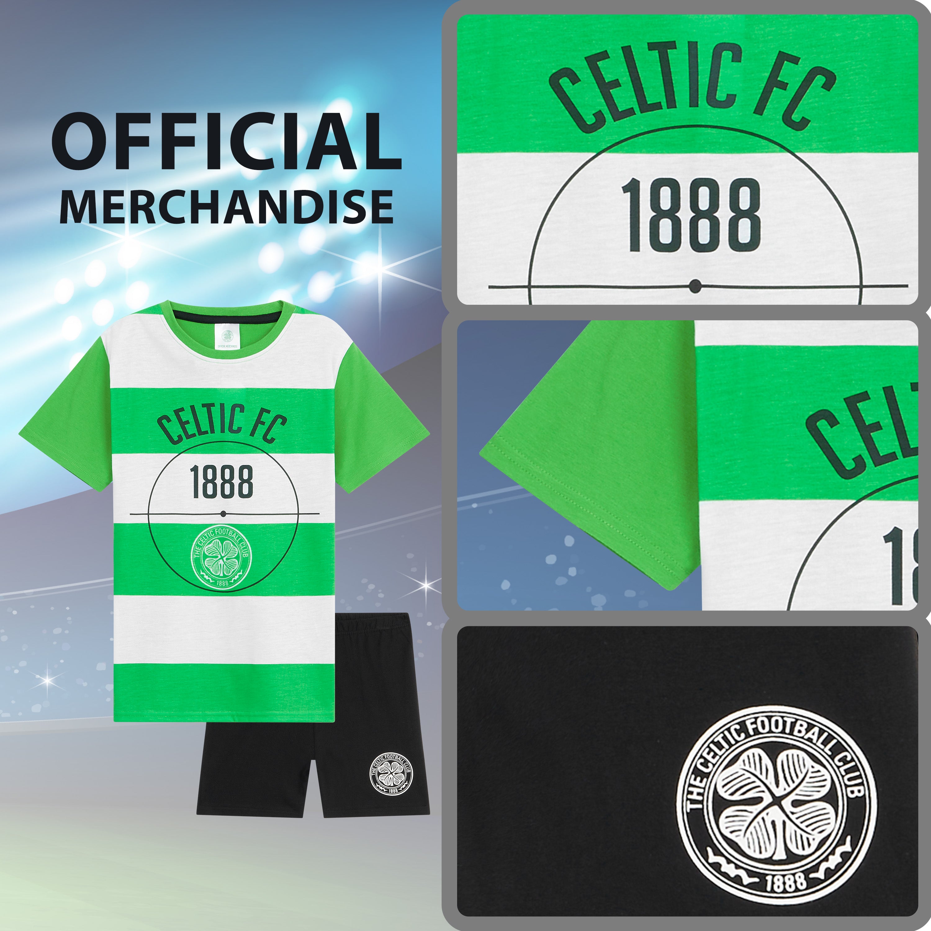 celtic-pyjama-court-gar-on-t-shirt-short-5-6-ans image 5