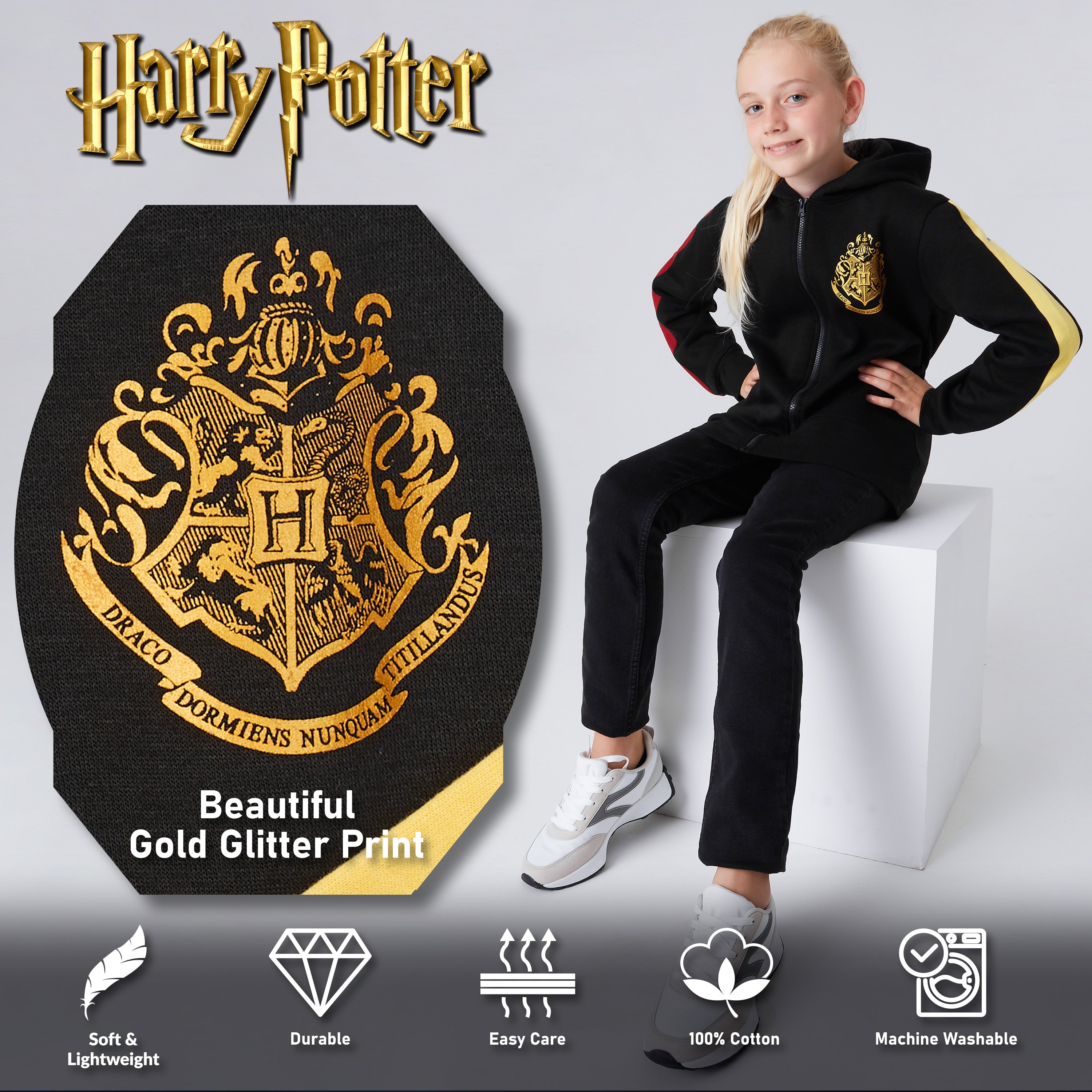 harry-potter-sweat-capuche-zipp-fille-poudlard-doux-7-14-ans image 5